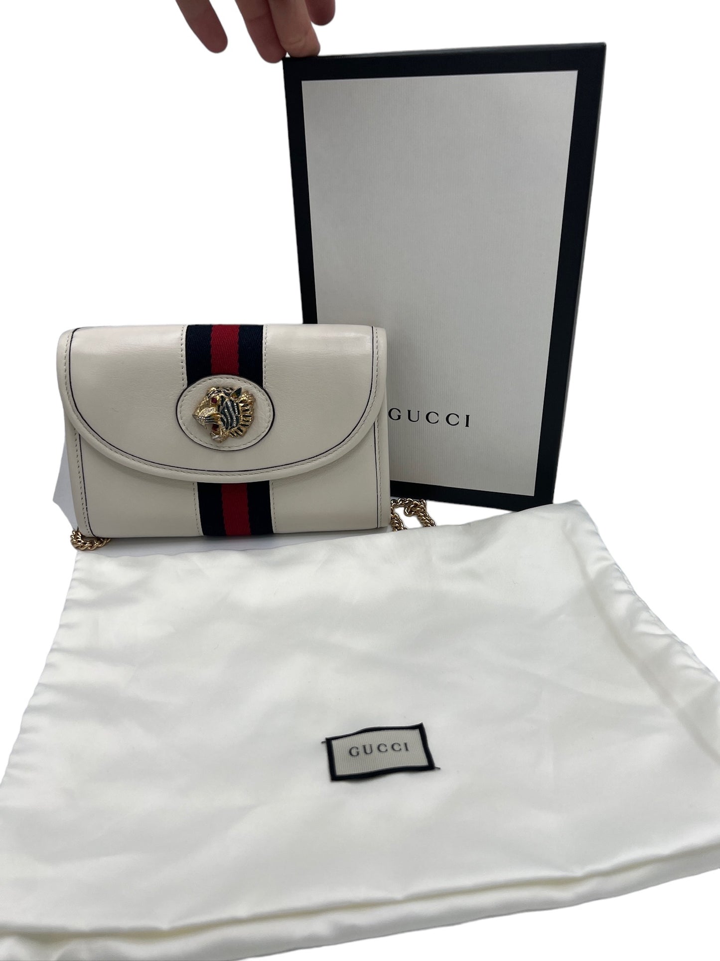 GUCCI - Mini Rajah Web Chain Crossbody Bag