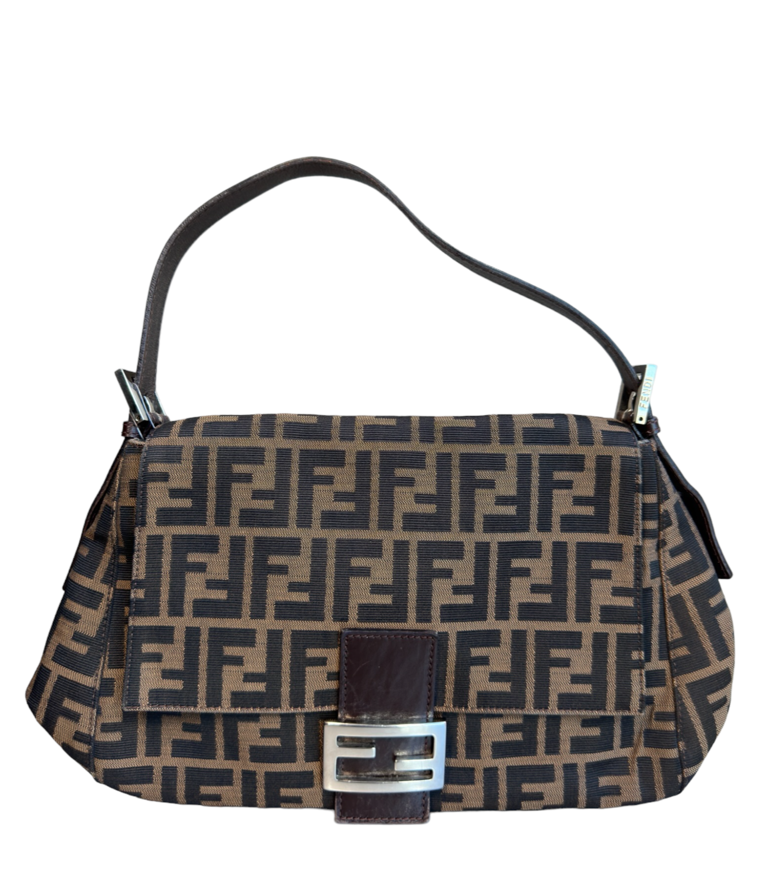 FENDI - Tobacco Zucca Canvas Mamma Baguette