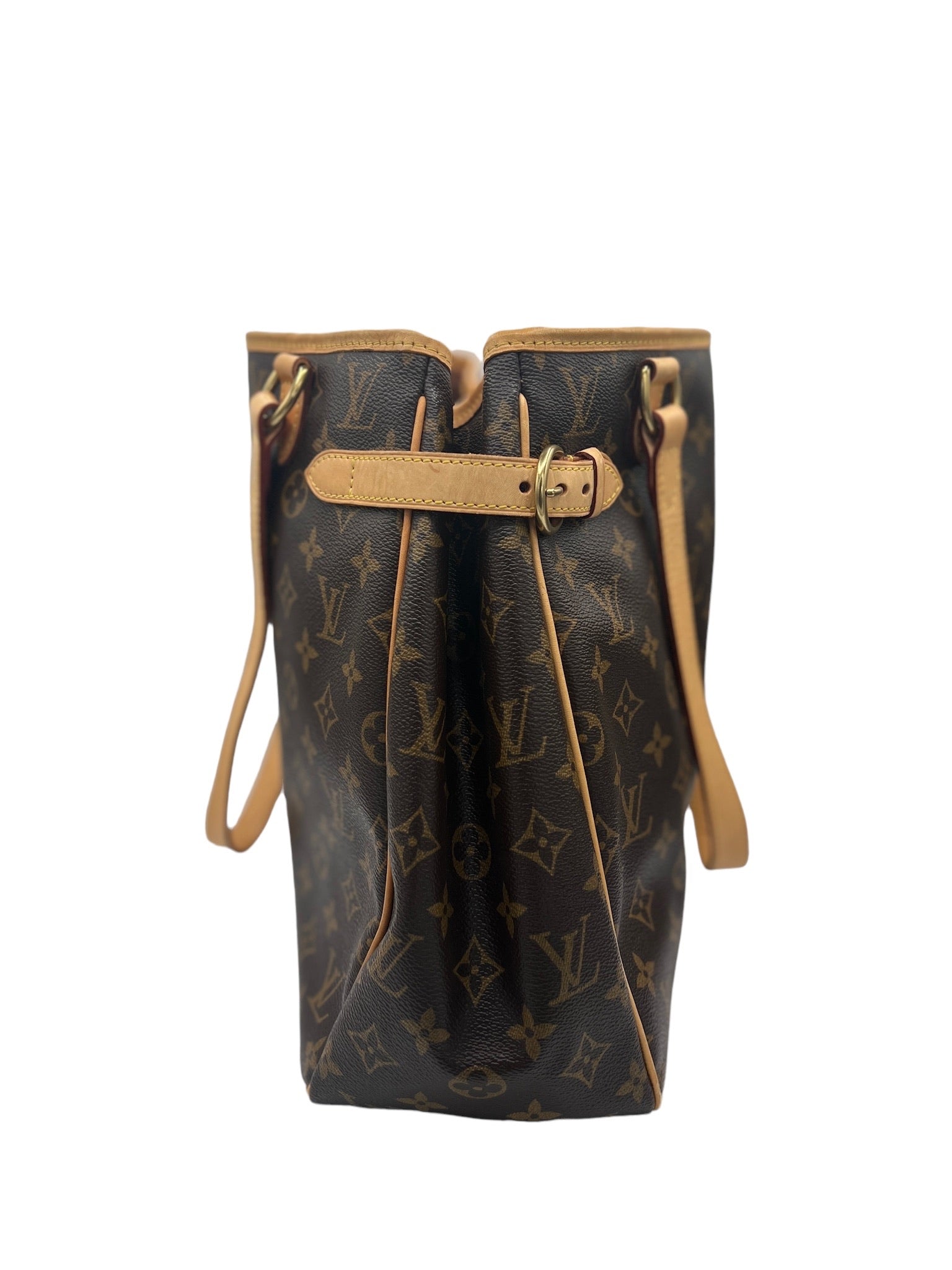LOUIS VUITTON - Bolso de hombro vertical Batignolles de lona marrón