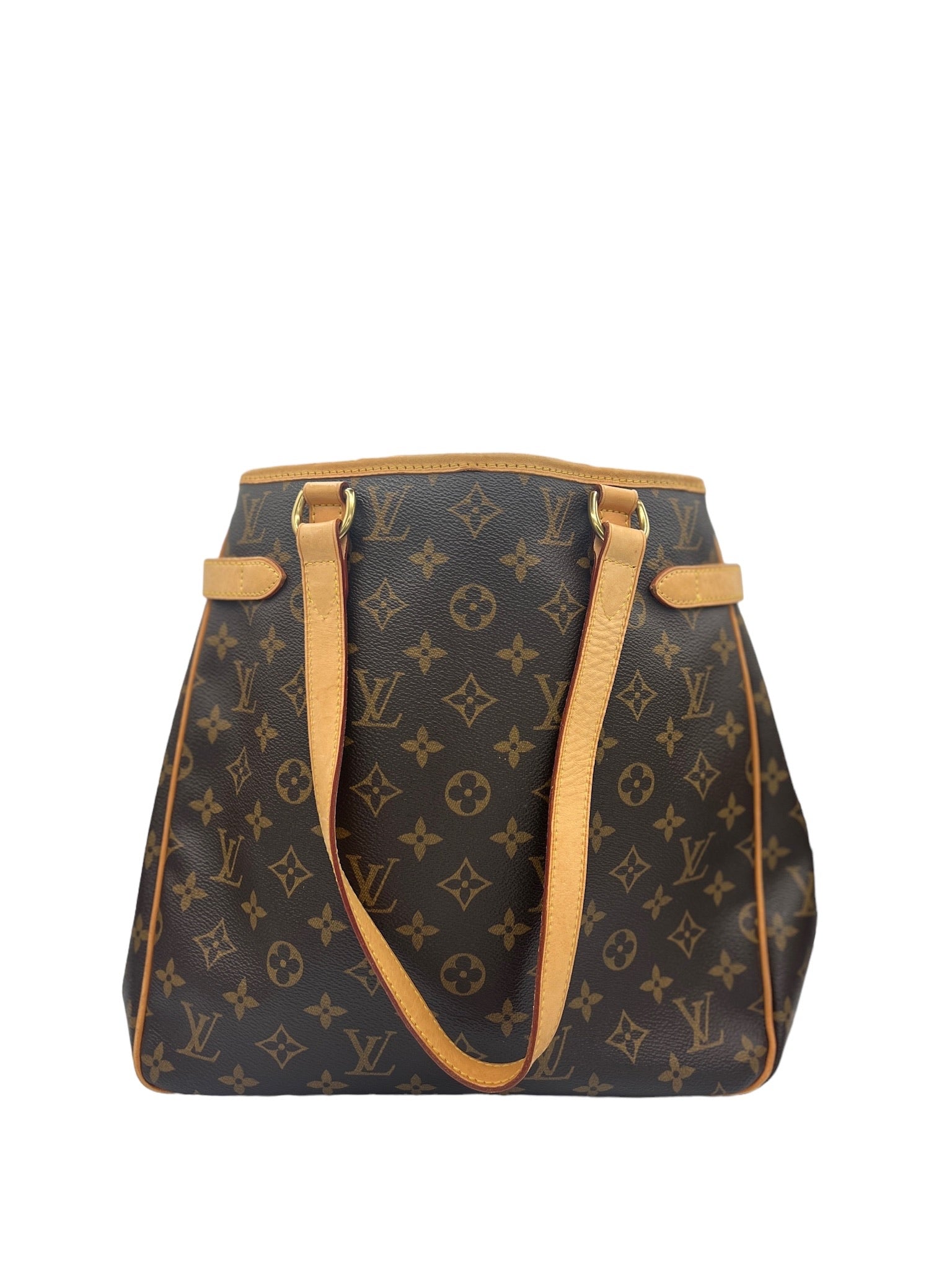 LOUIS VUITTON - Bolso de hombro vertical Batignolles de lona marrón