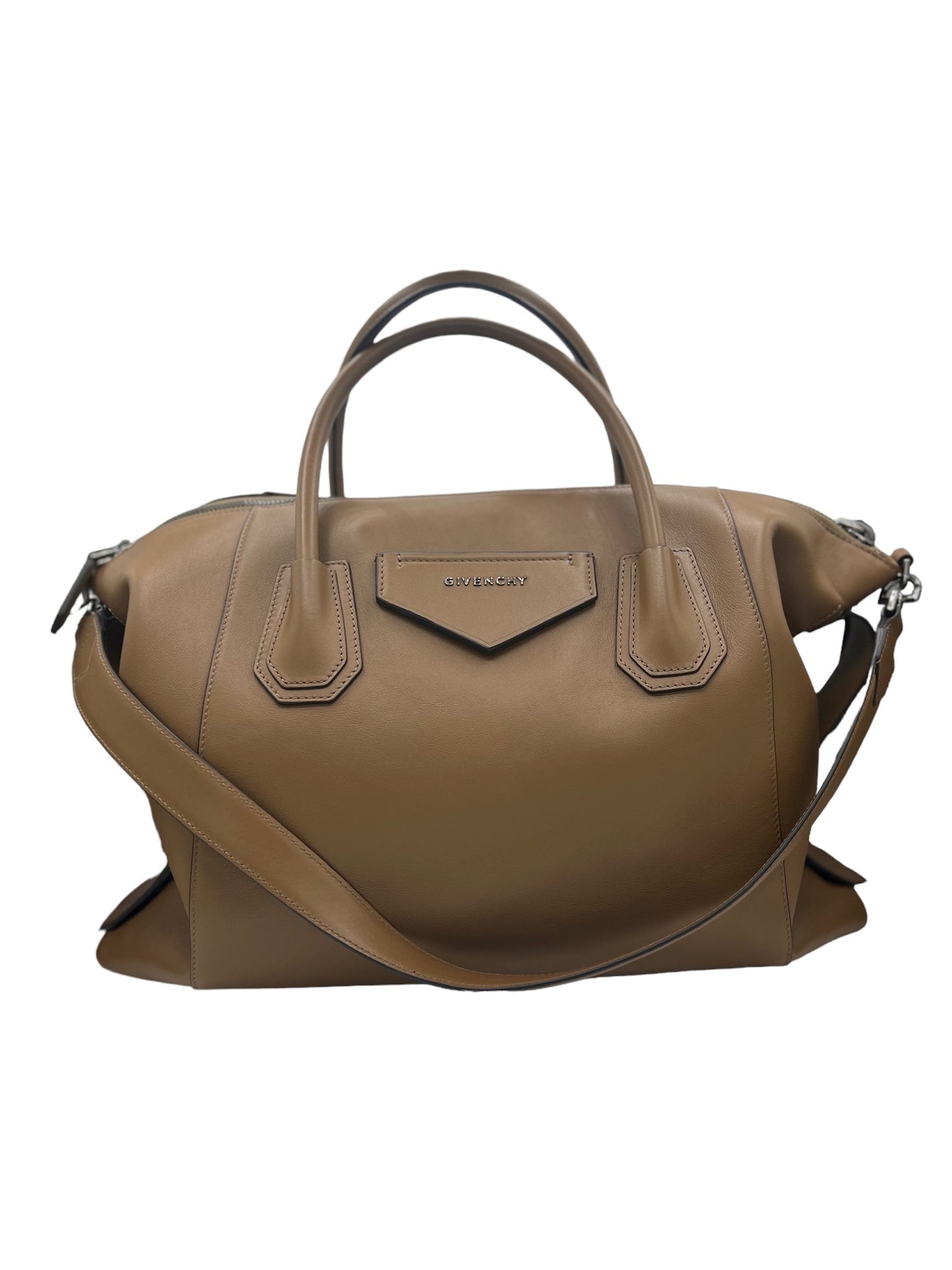 GIVENCHY - Bolso bandolera mediano Antigona Soft en marrón