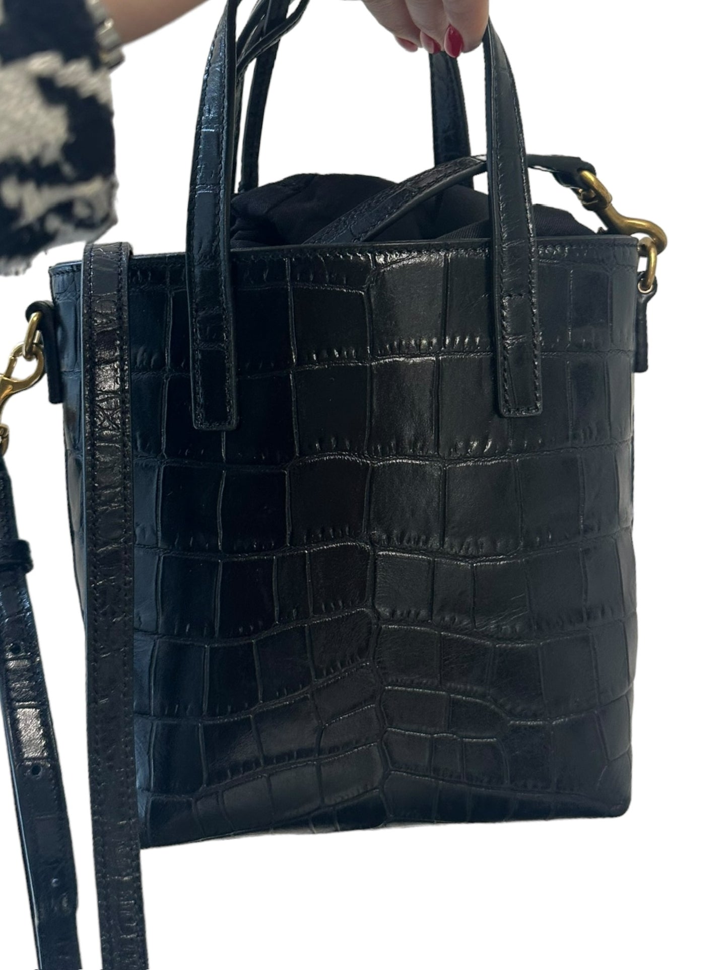 SAINT LAURENT - Mini Toy City Tote Black Embroidered