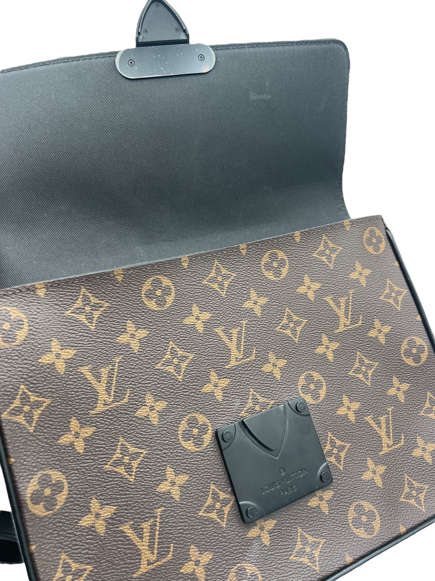 LOUIS VUITTON - Monogram Macassar S Lock A4 Pouch