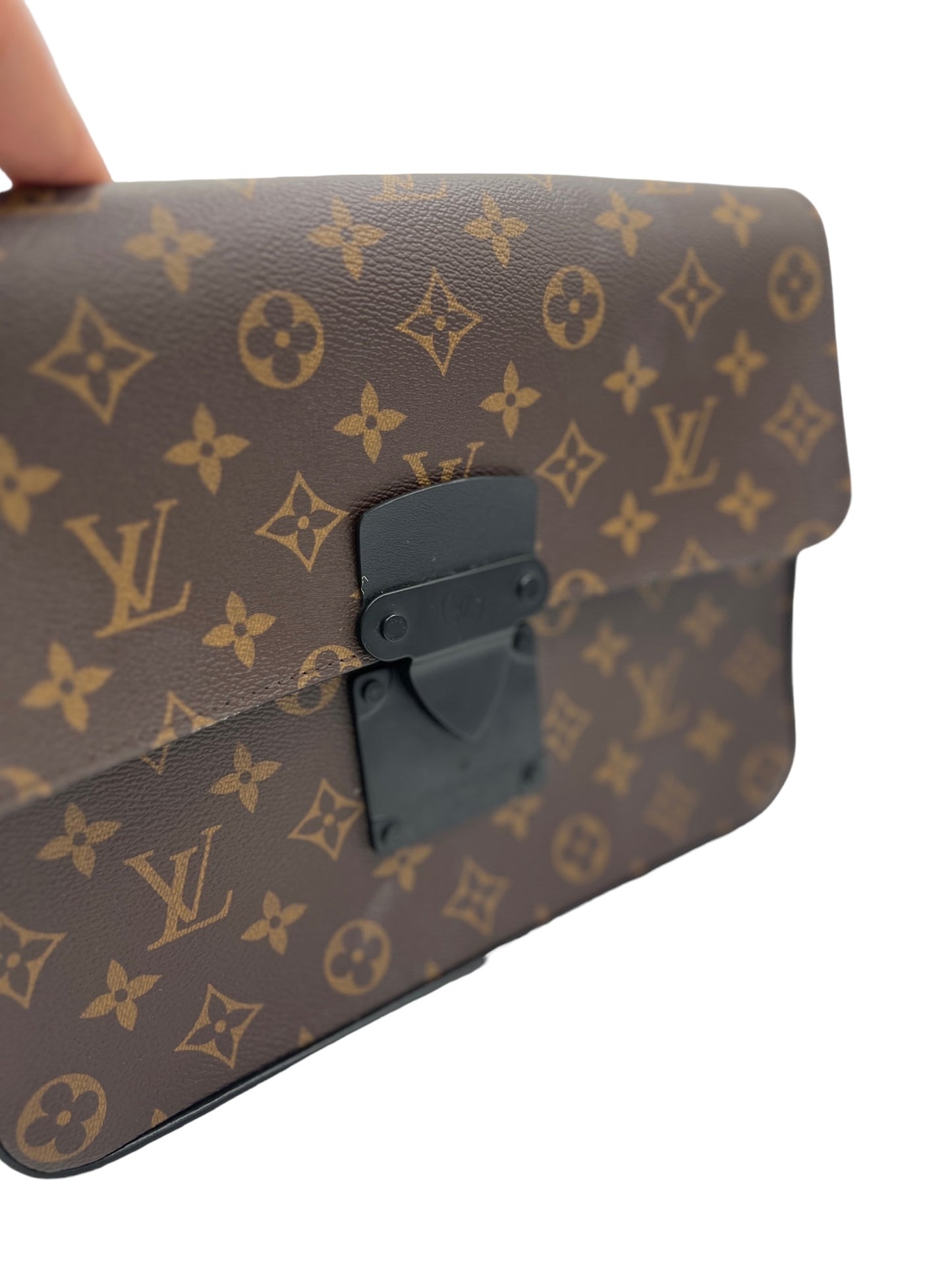 LOUIS VUITTON - Monogram Macassar S Lock A4 Pouch