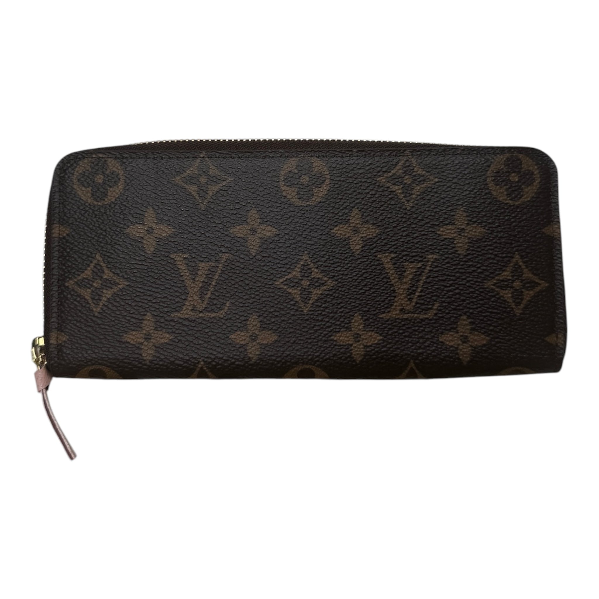 PRE-OWNED LV Brown Monogram Canvas Clemence Wallet