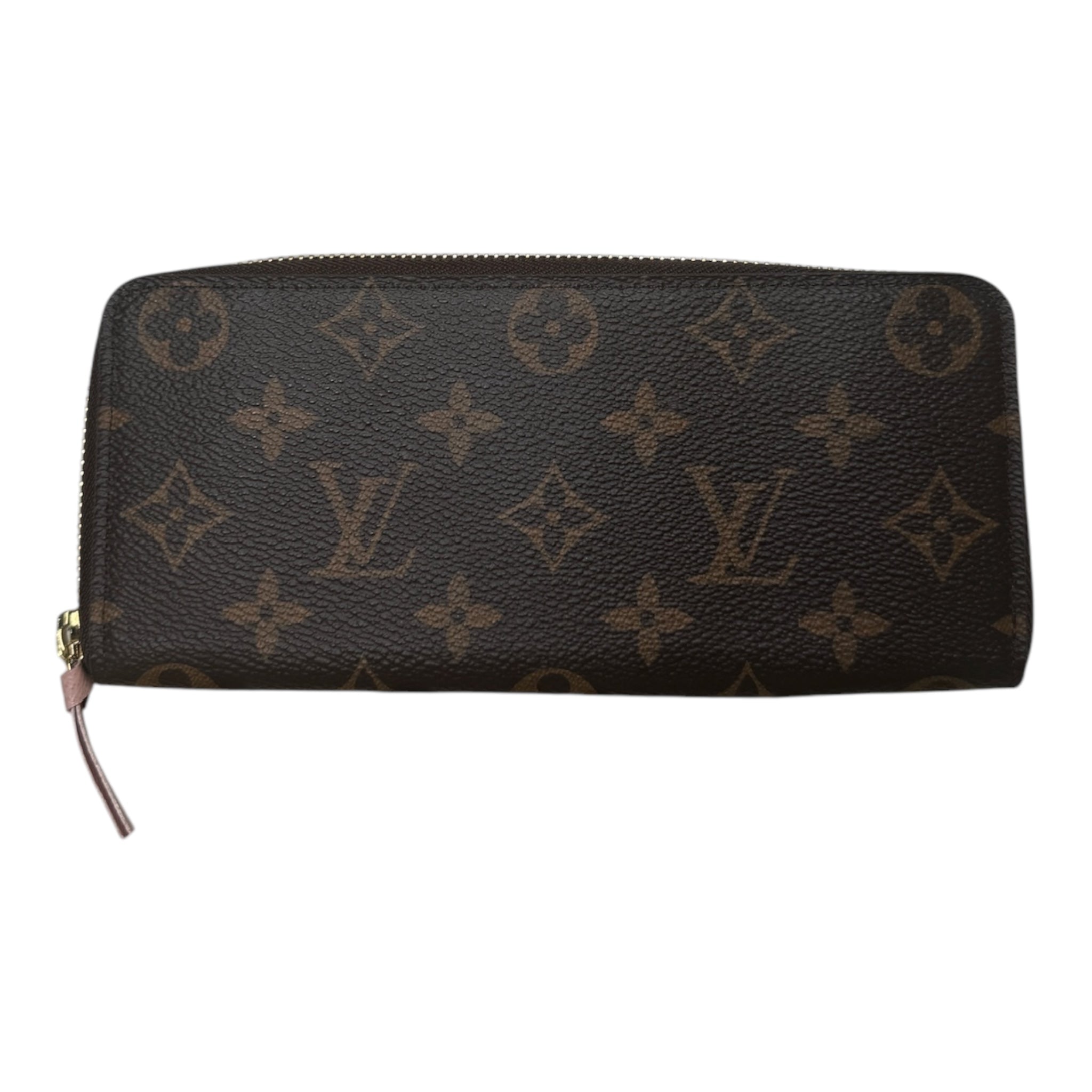 PRE-OWNED LV Brown Monogram Canvas Clemence Wallet