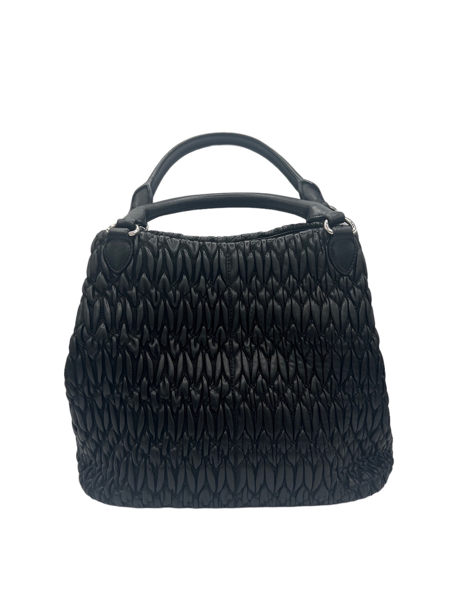 MIU MIU - Nappa Crystal Black Quilted Leather Handbag