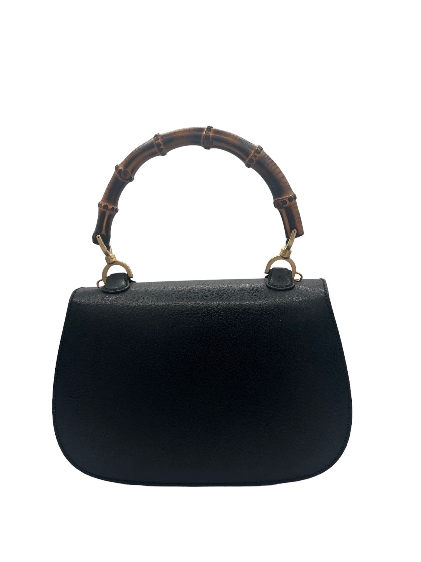 GUCCI - Bamboo Classic Black Leather Bag