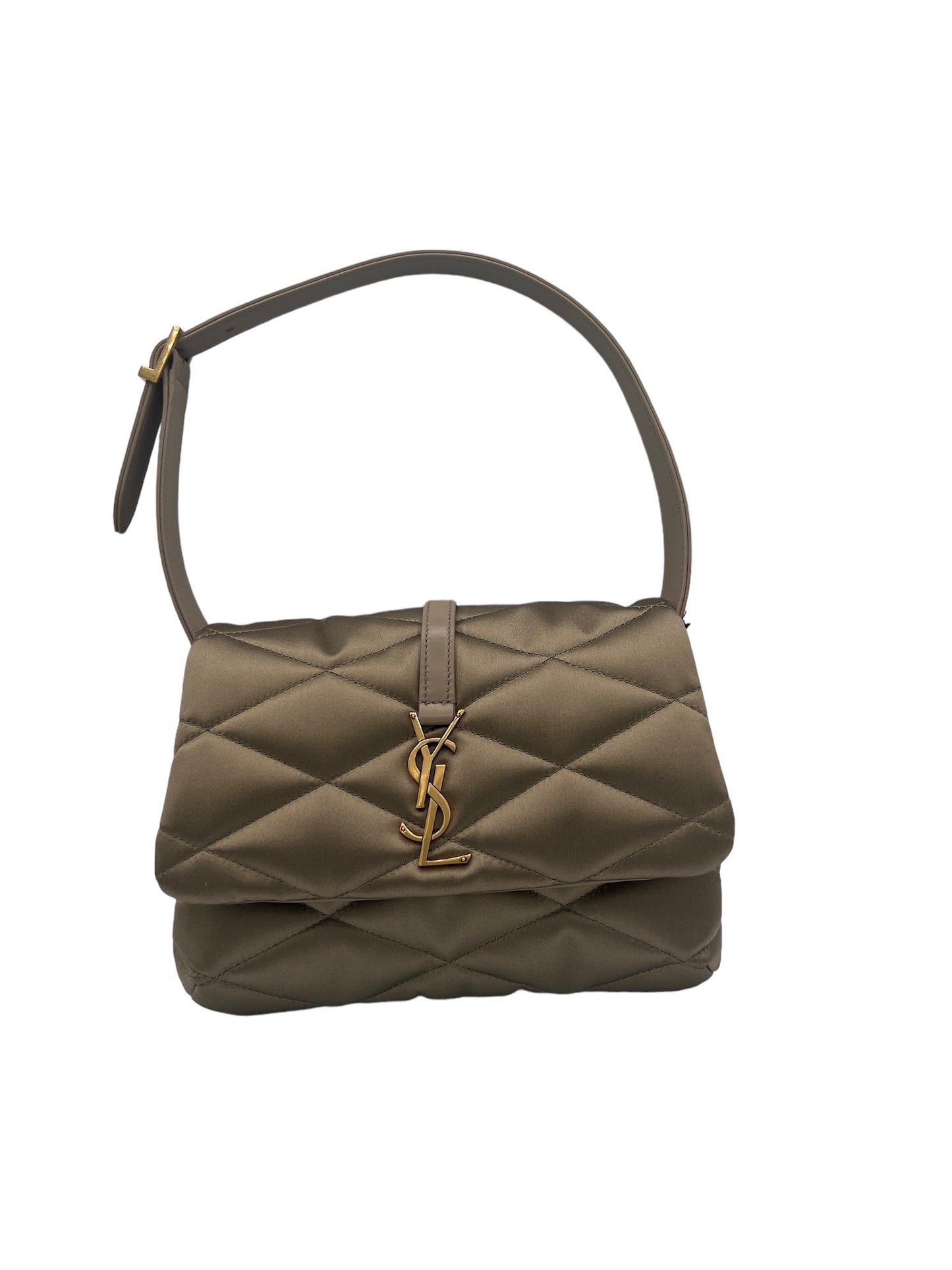 SAINT LAURENT - Le 57 Flap YSL Shoulder Bag in Quilted Satin