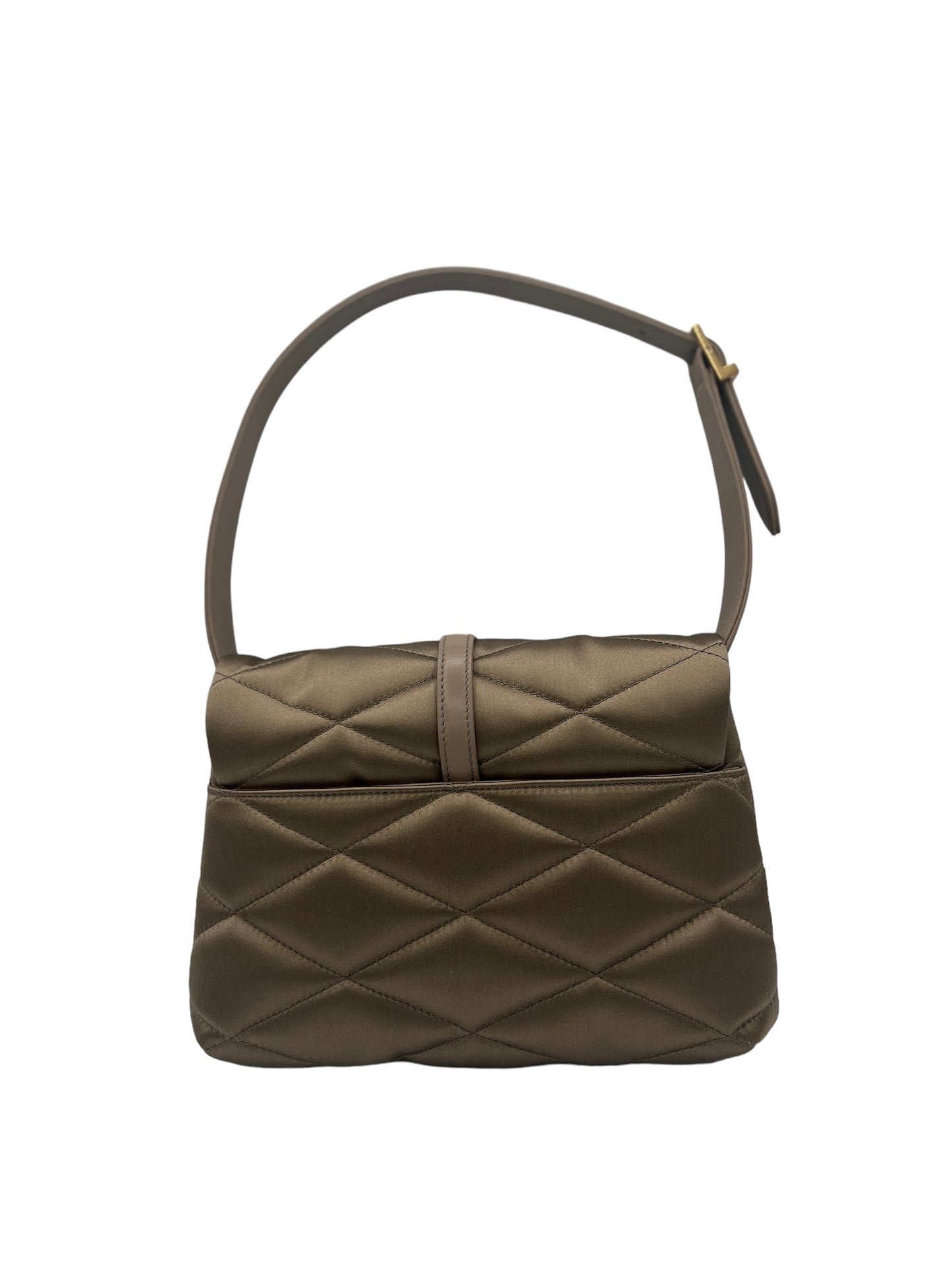 SAINT LAURENT - Le 57 Flap YSL Shoulder Bag in Quilted Satin