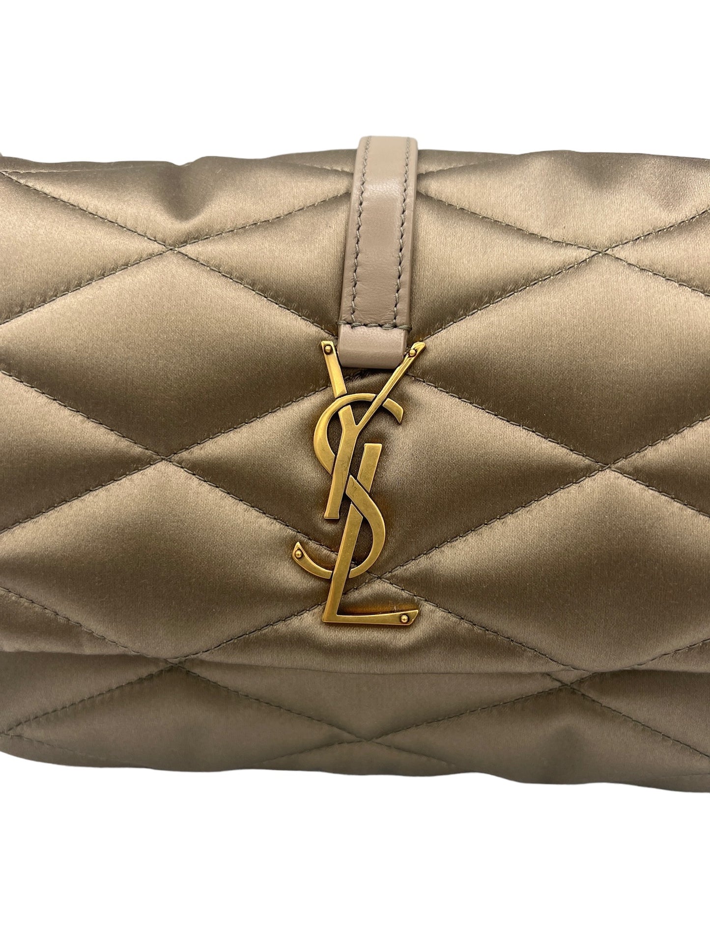 SAINT LAURENT - Le 57 Flap YSL Shoulder Bag in Quilted Satin