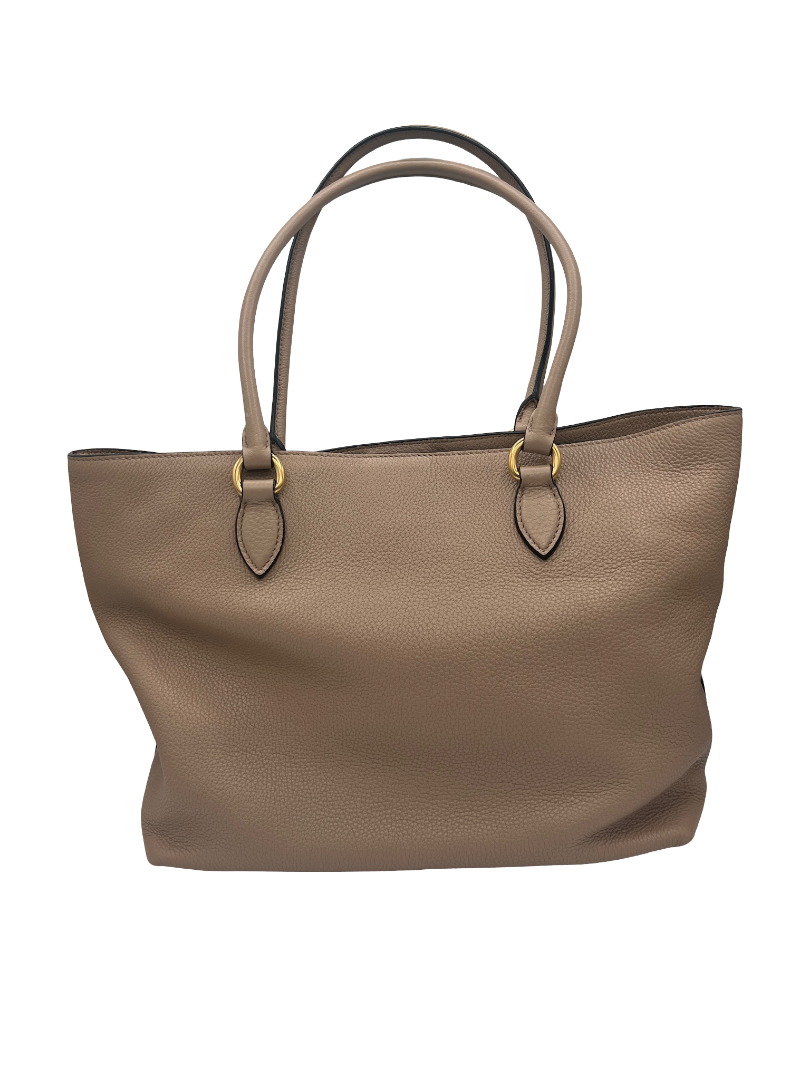 PRADA - Beige Leather Shoulder Bag