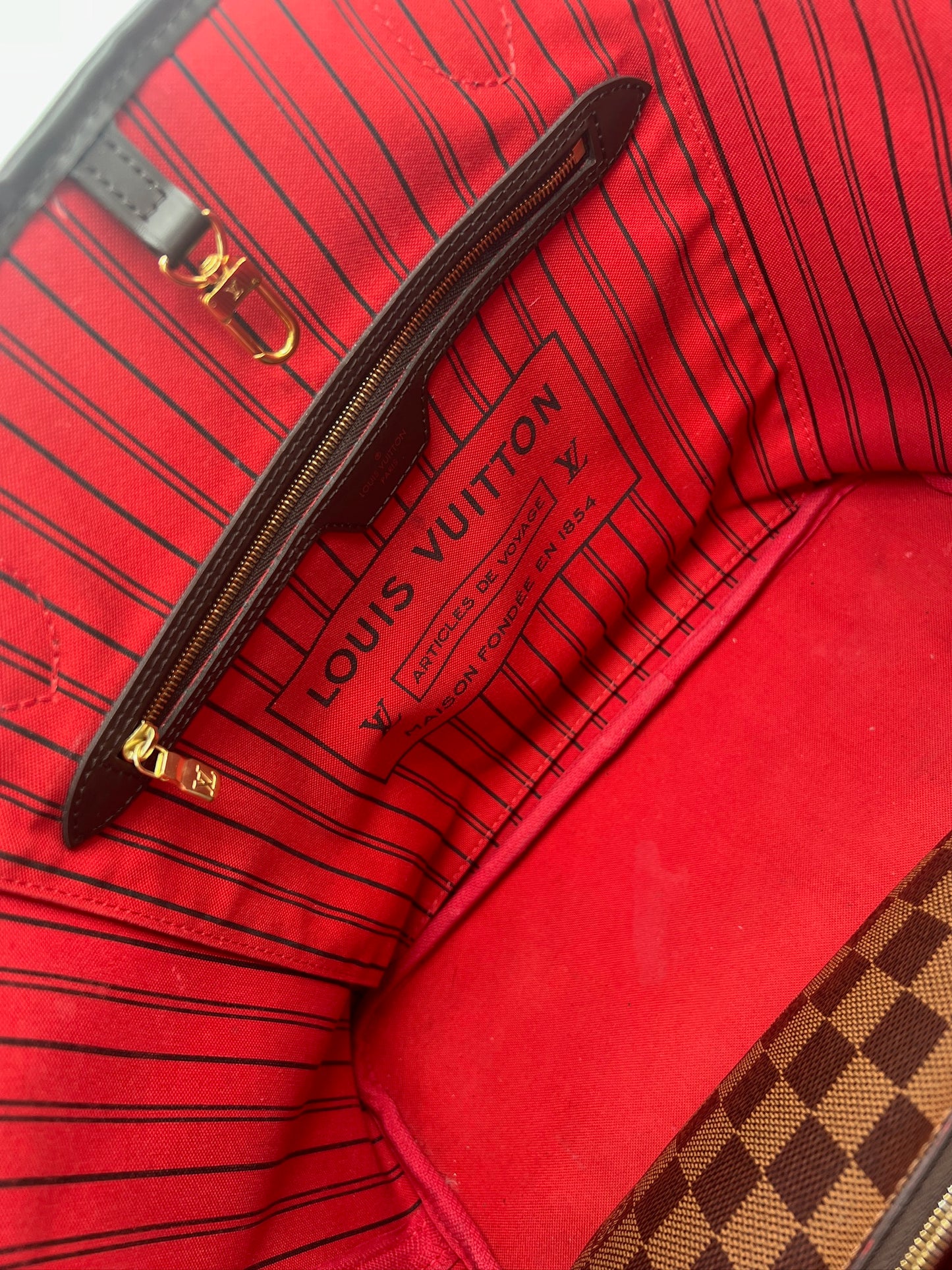 LOUIS VUITTON - Neverfull Damier Ebene MM Handbag