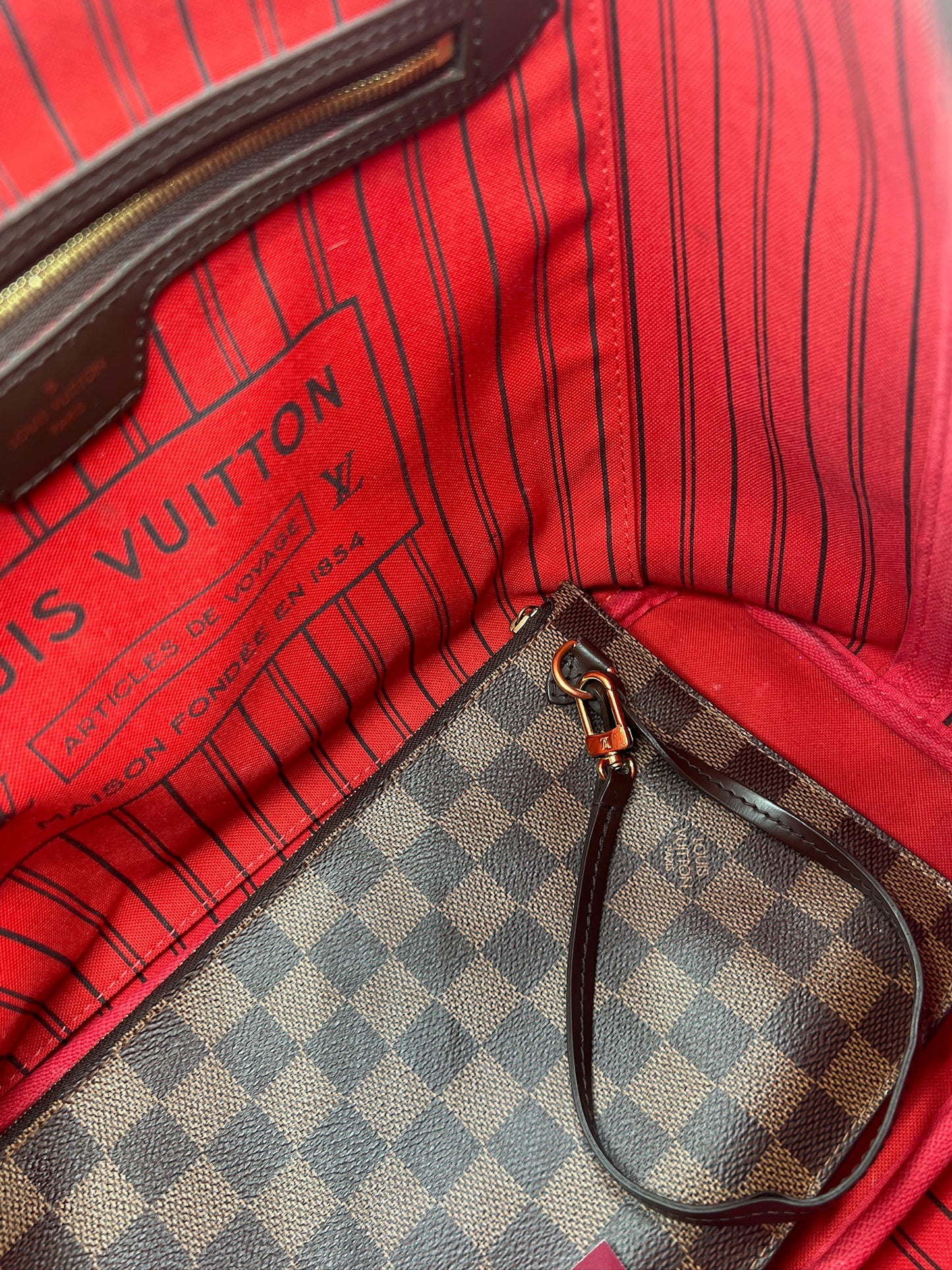 LOUIS VUITTON - Neverfull Damier Ebene MM Handbag