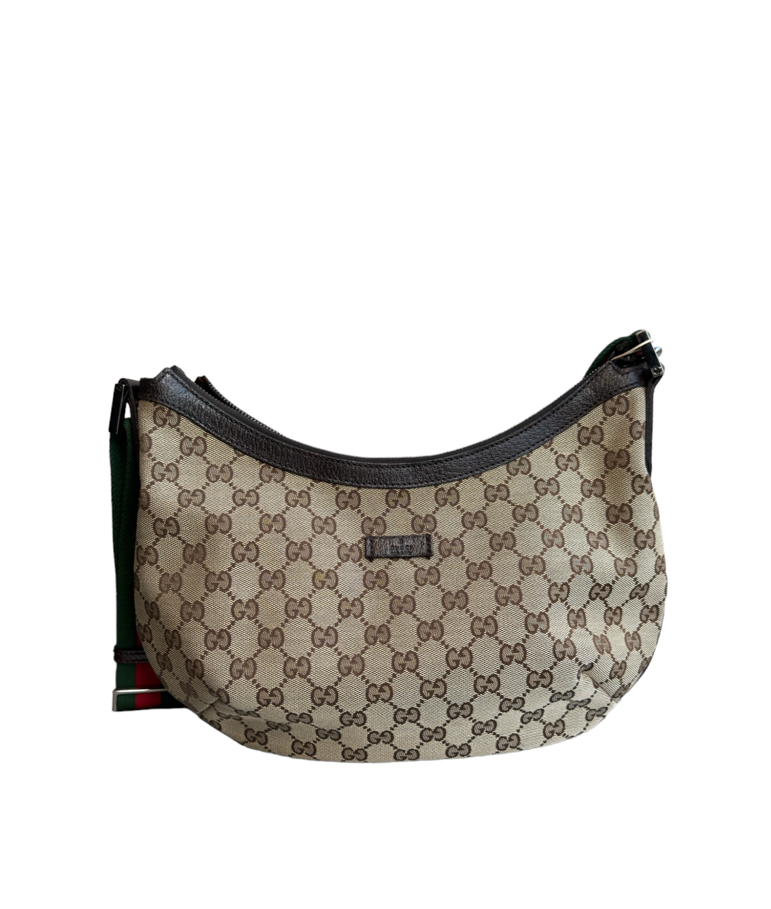 GUCCI - Bolso bandolera con cremallera Saddle GG