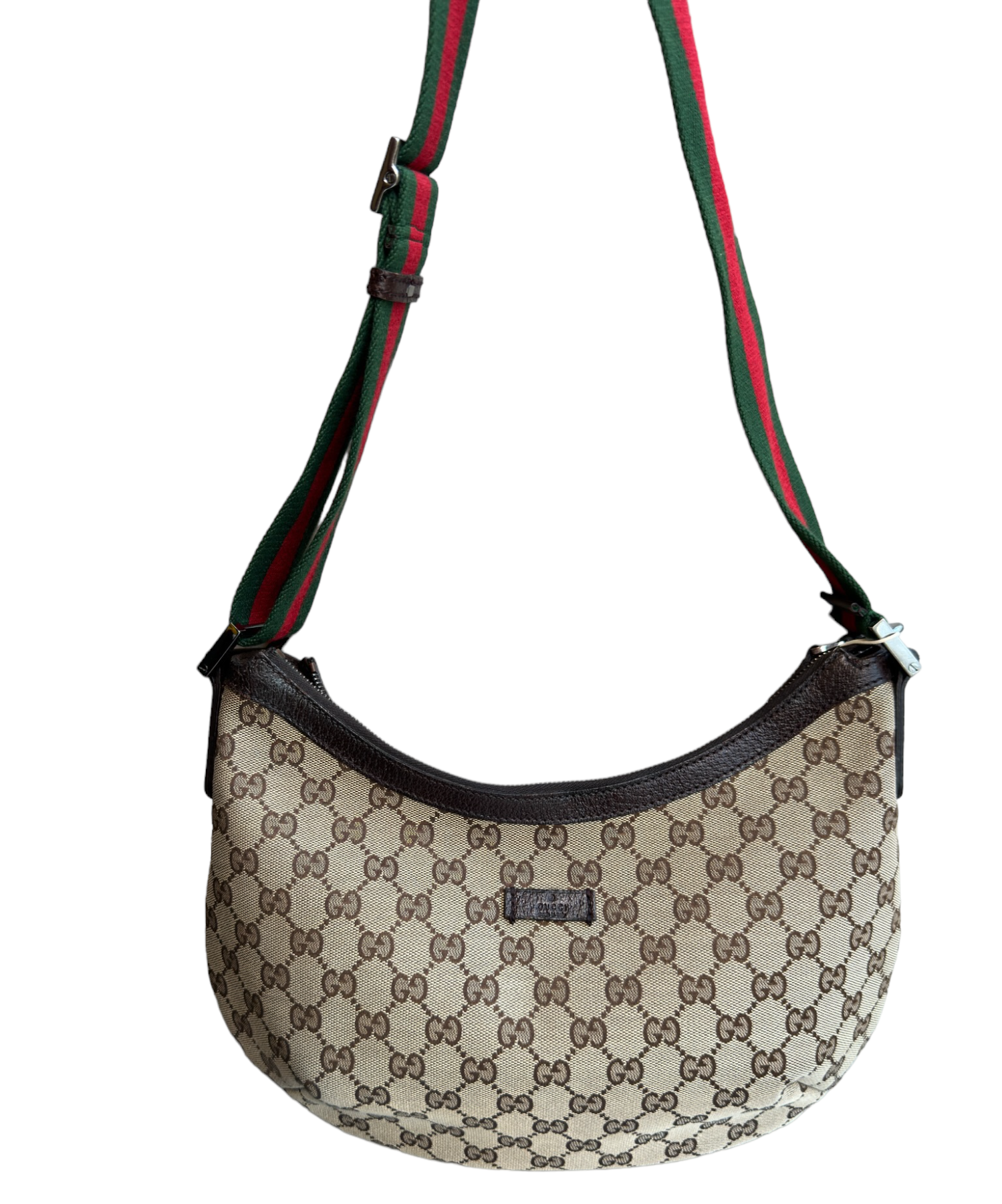 GUCCI - Bolso bandolera con cremallera Saddle GG