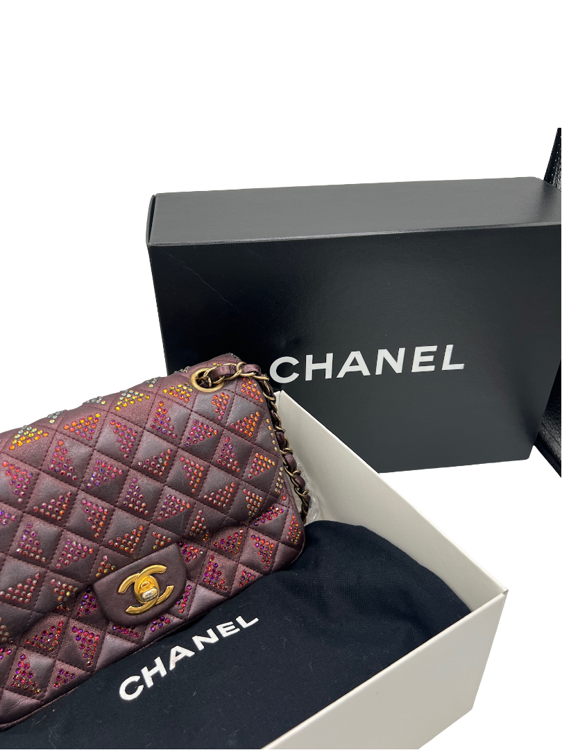 CHANEL - Purple Rhinestone Shoulder Bag