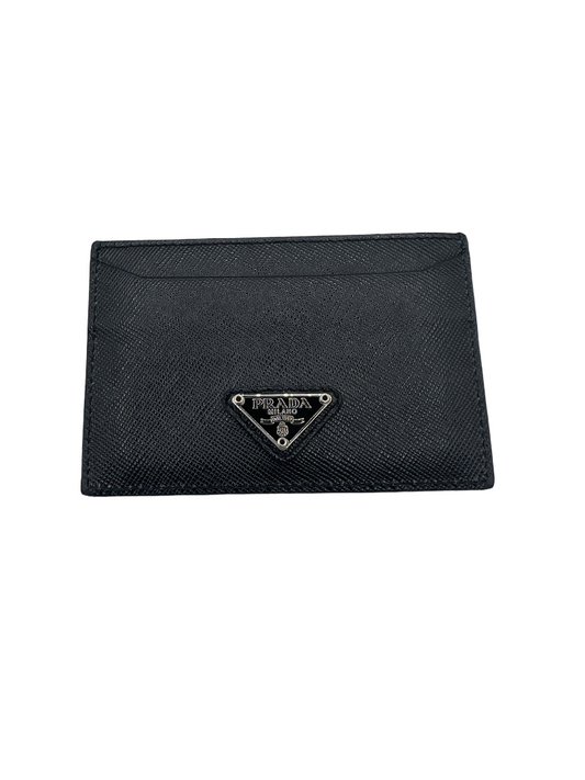PRADA - Card Case Black Leather