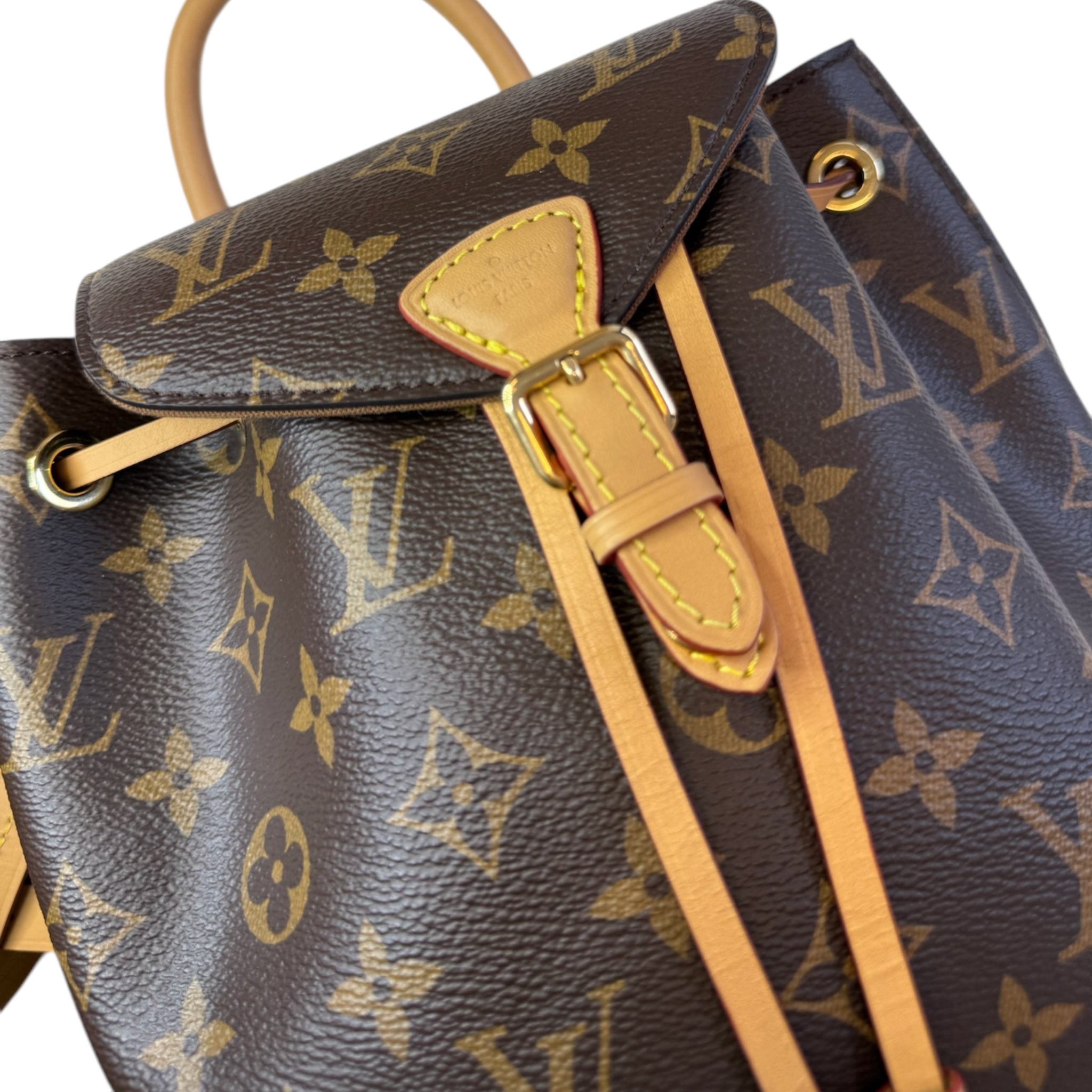 PRE-OWNED LV Natural Monogram Canvas Montsouris BB NM