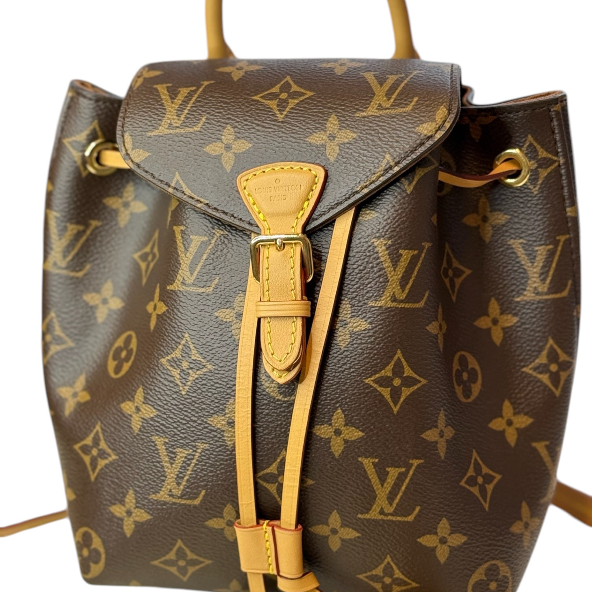 PRE-OWNED LV Natural Monogram Canvas Montsouris BB NM