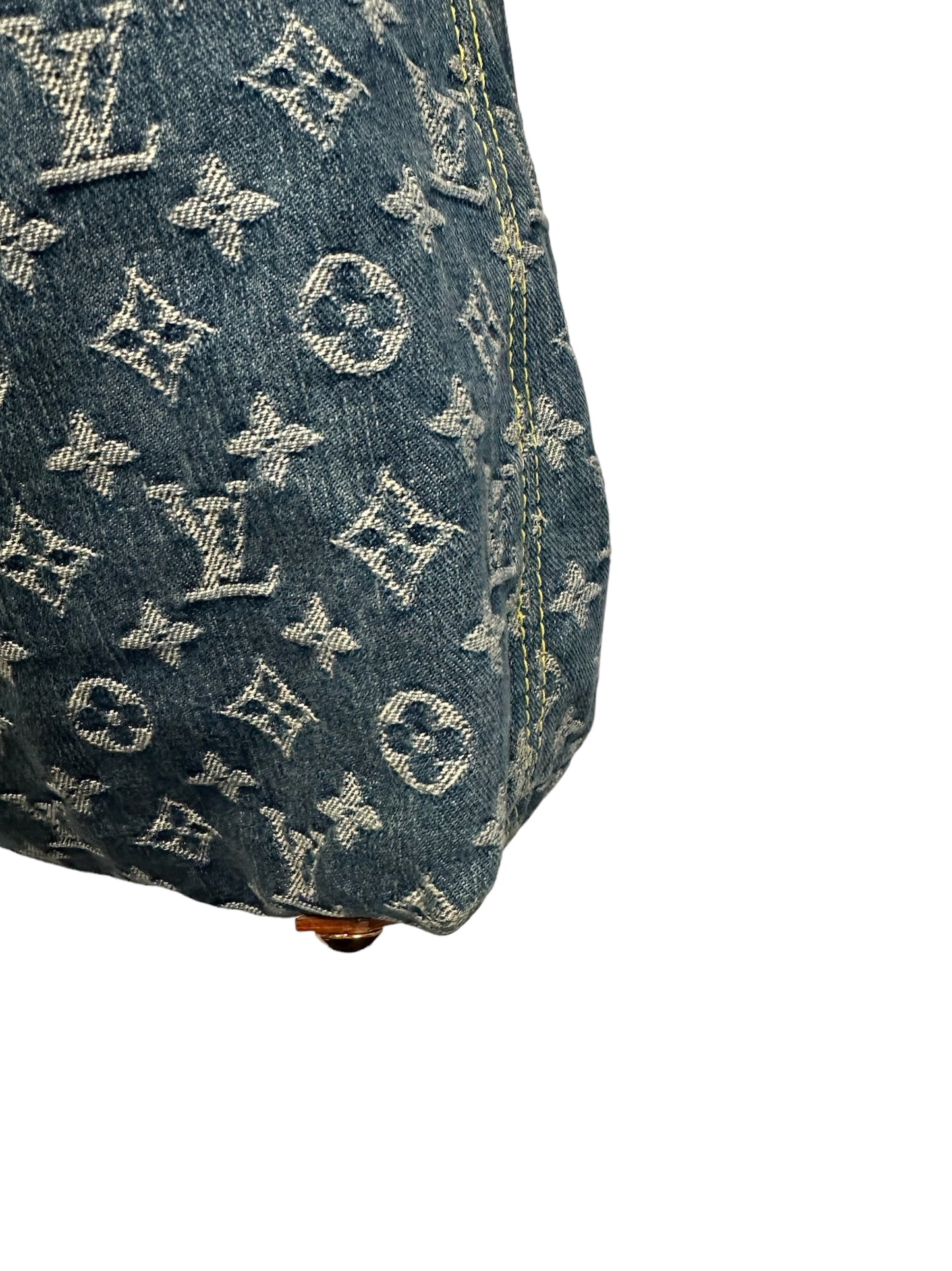 LOUIS VUITTON - Blue Monogram Denim Baggy GM