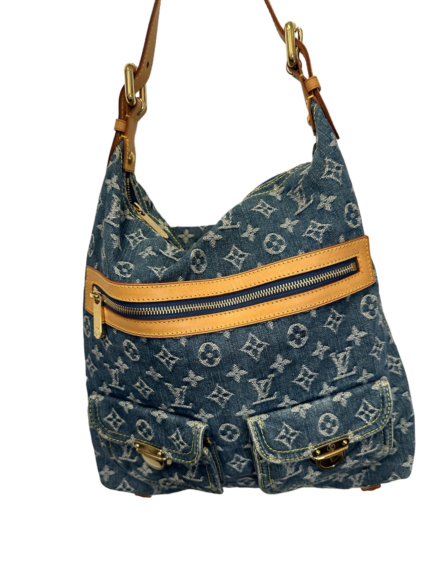 LOUIS VUITTON - Blue Monogram Denim Baggy GM