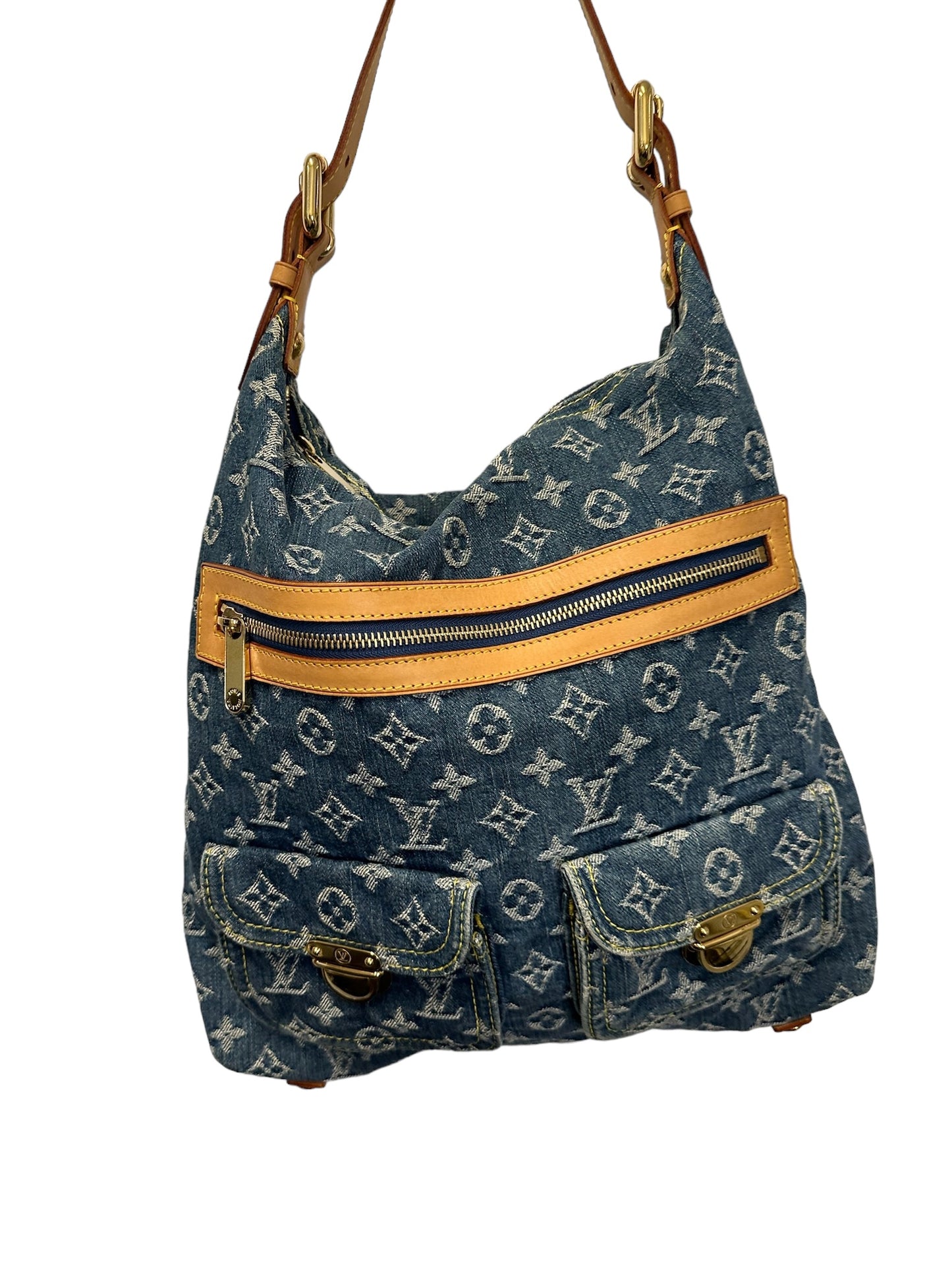 LOUIS VUITTON - Blue Monogram Denim Baggy GM