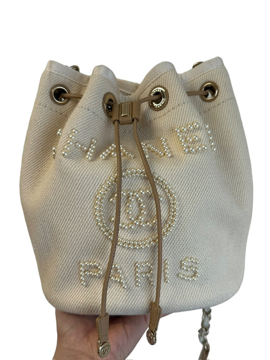 CHANEL - Pearl Logo Deauville Bag