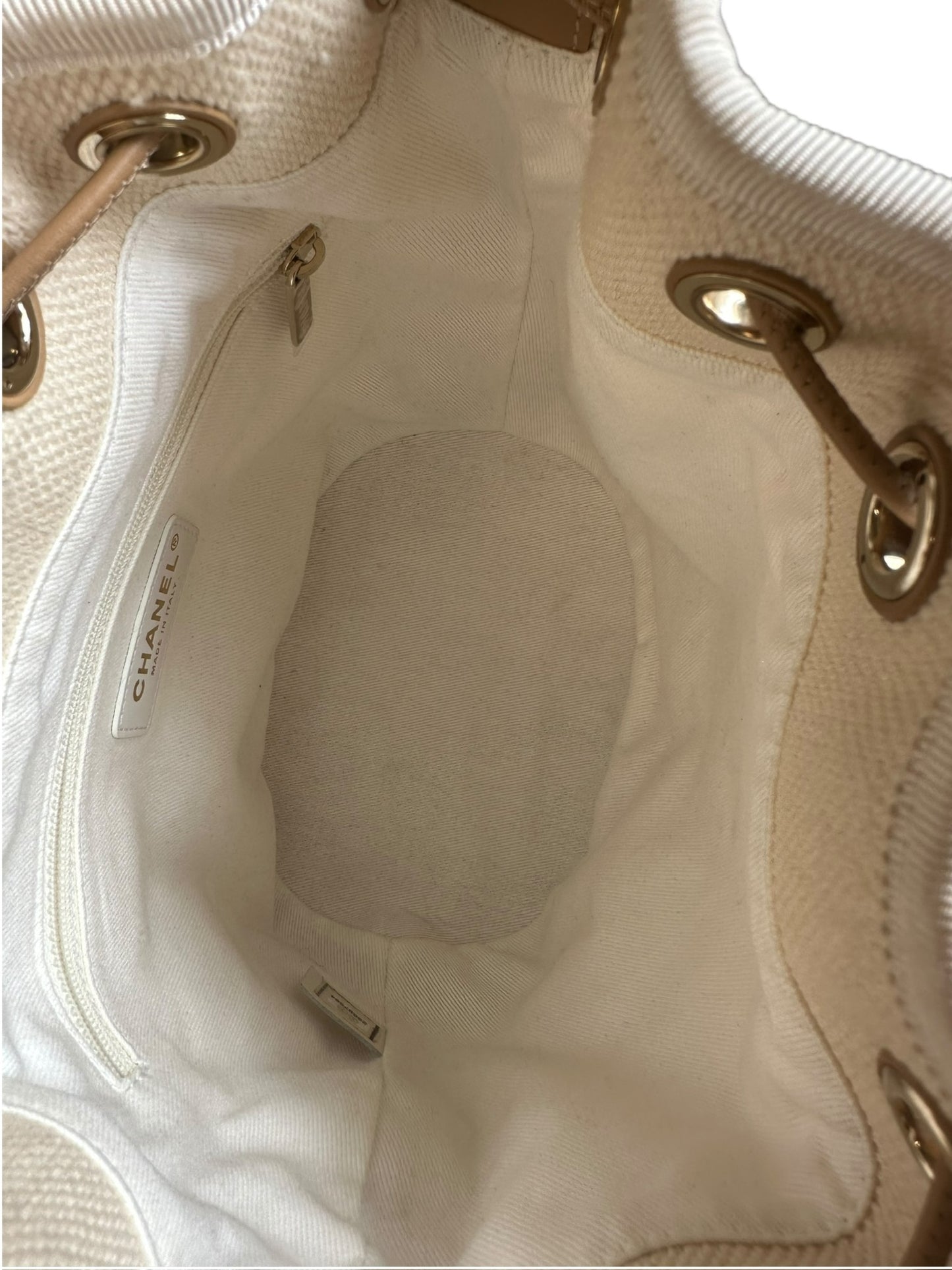 CHANEL - Pearl Logo Deauville Bag