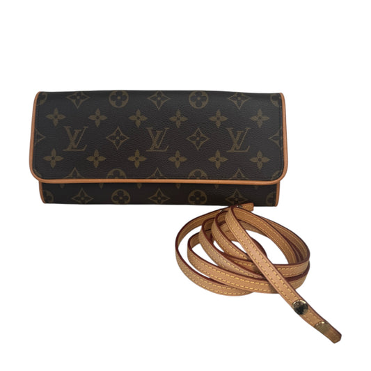 PRE-OWNED LV Monogram Canvas Twin Pochette Crossbody Bag