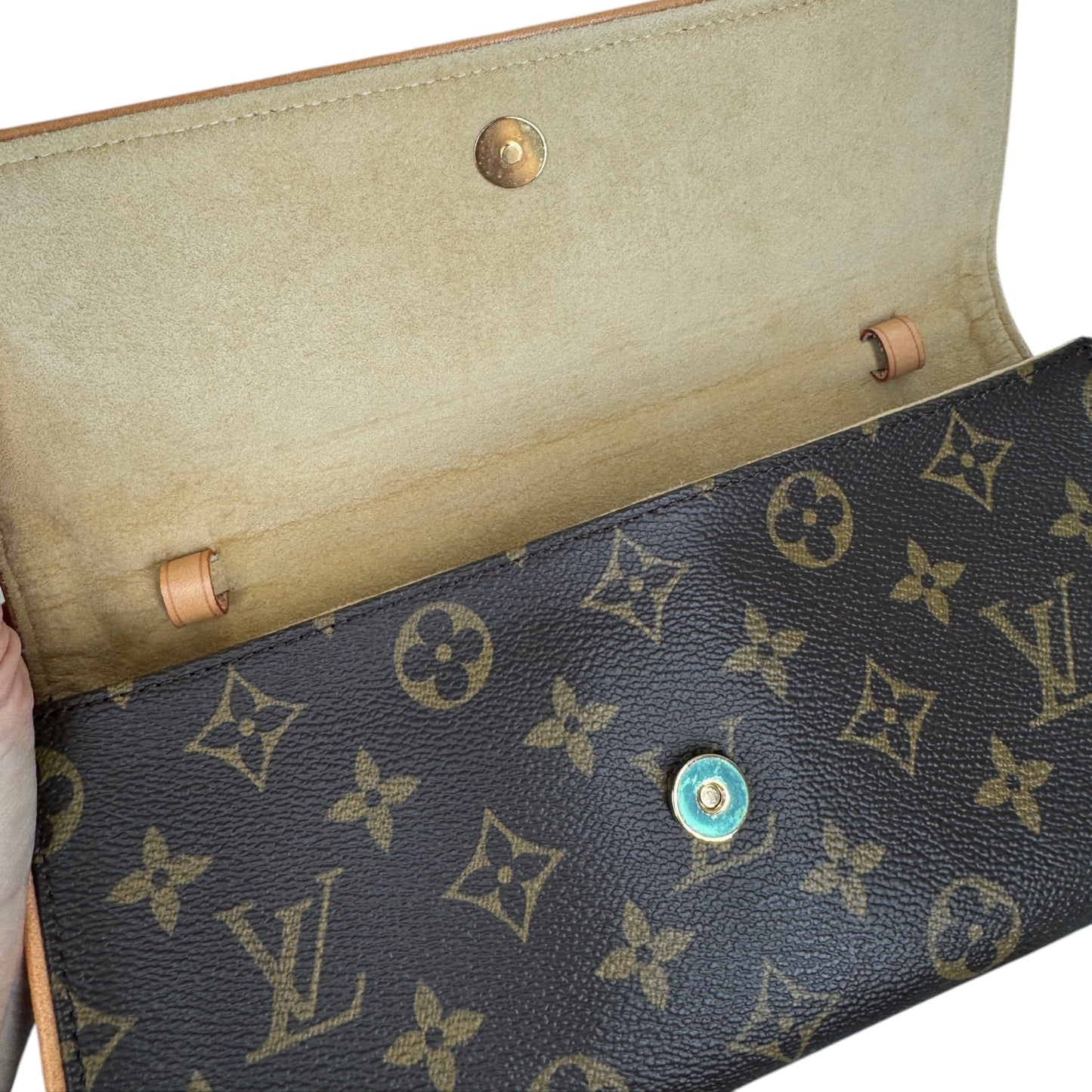 PRE-OWNED LV Monogram Canvas Twin Pochette Crossbody Bag