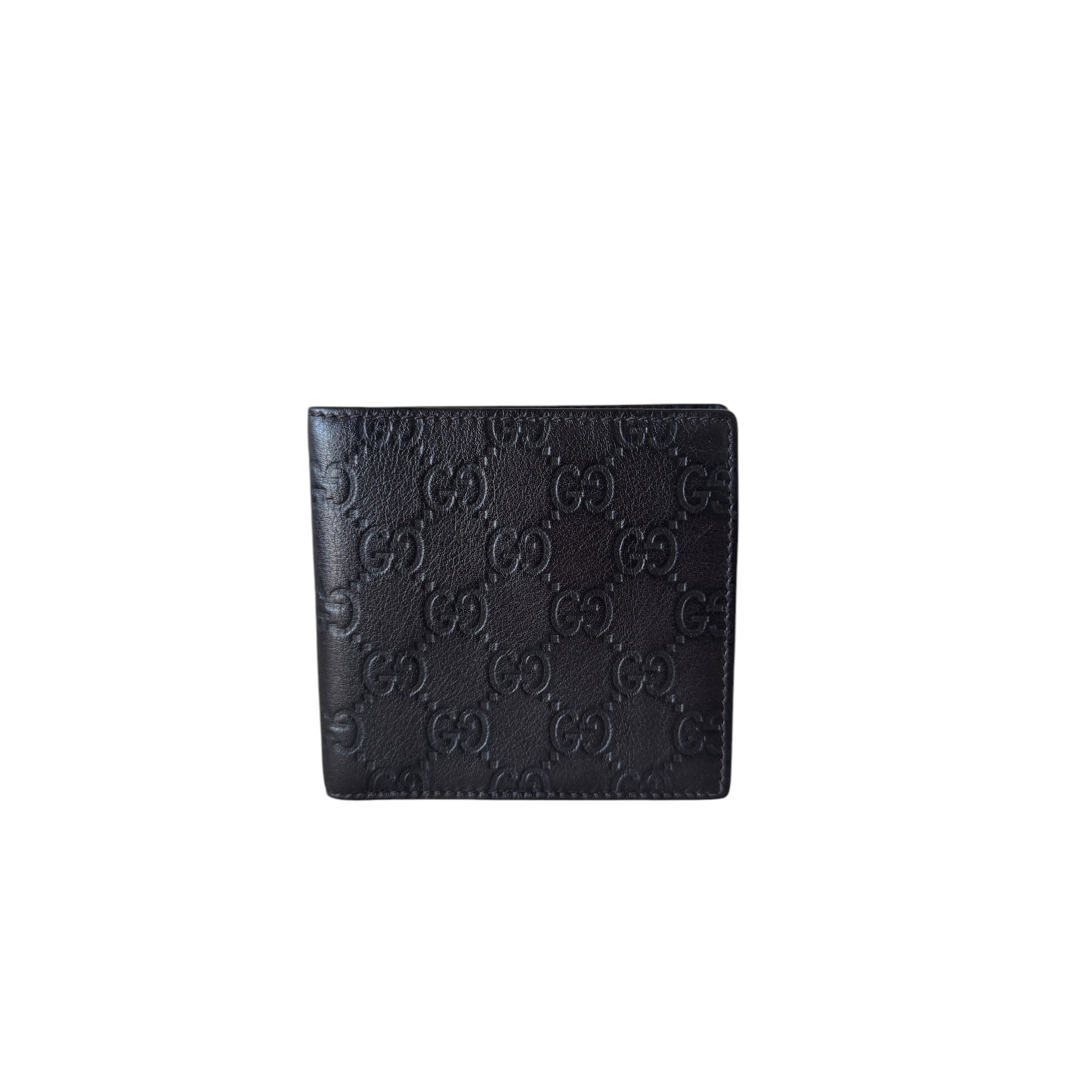 Cartera plegable Guccissima GG marrón oscuro de segunda mano