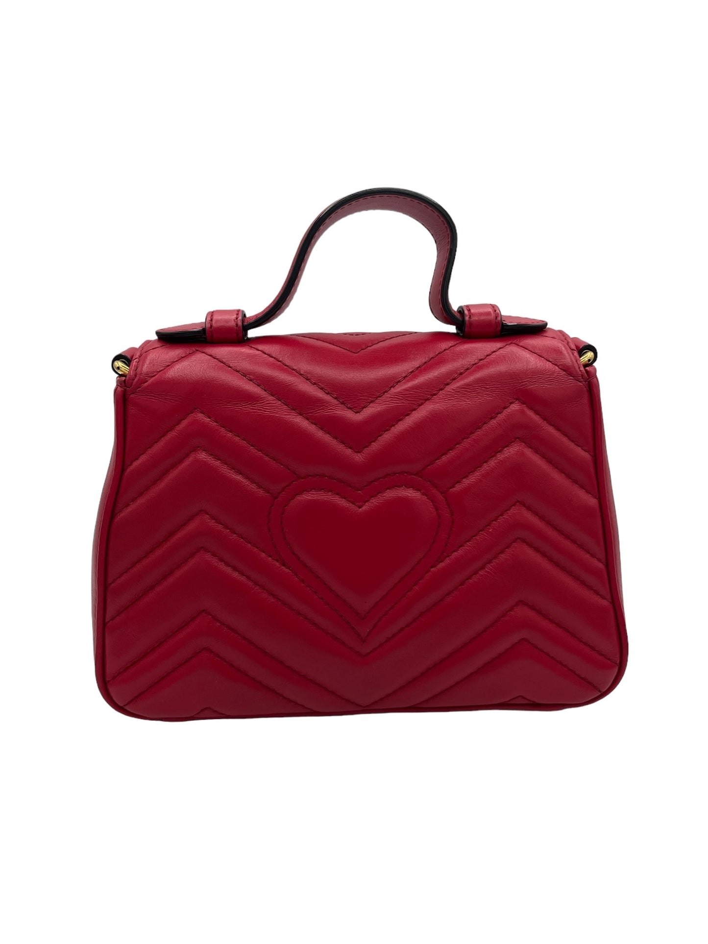 GUCCI - GG Marmont Red Mini Crossbody Bag