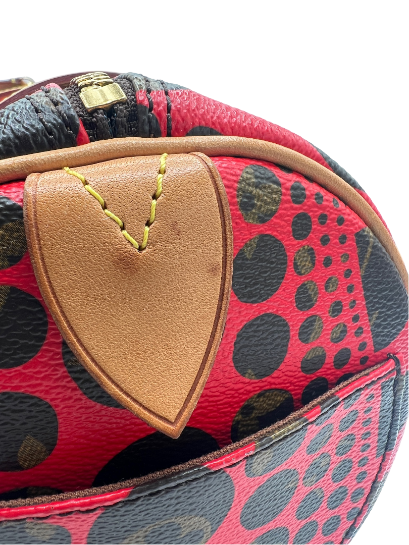 LOUIS VUITTON - Yayoi Kusama Red Monogram Pumpkin Dots Papillion 30 Bag