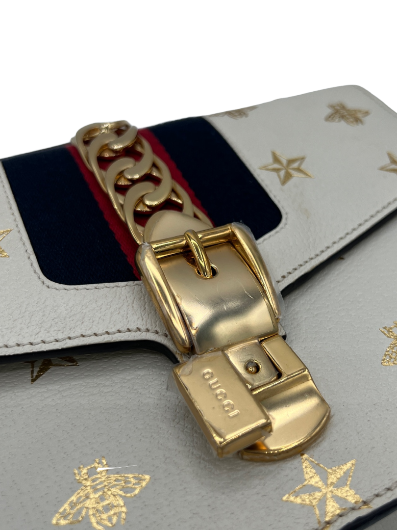 GUCCI - Sylvie Leather Bee Star Bag