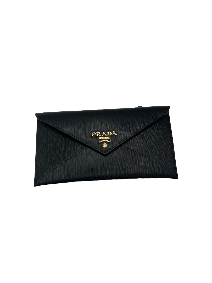 PRADA - Long Wallet Black Vittello Move leather
