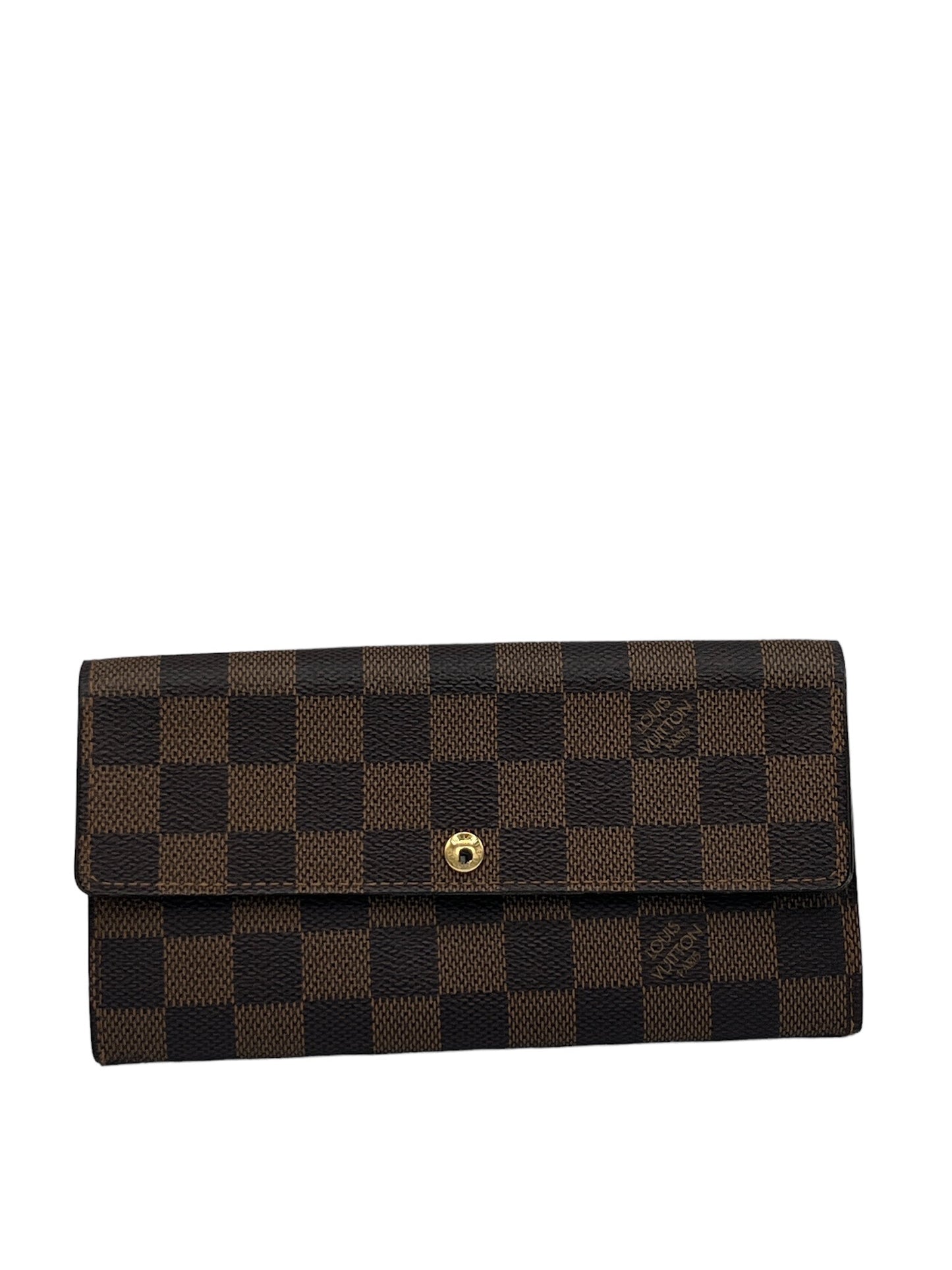 LOUIS VUITTON - Portefeuille Sara Ebene Damier Canvas Long Wallet