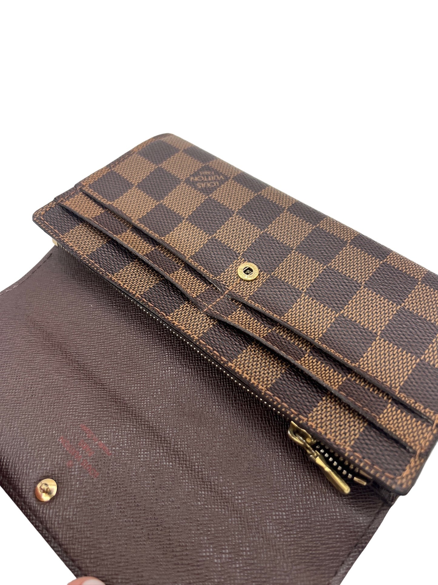 LOUIS VUITTON - Portefeuille Sara Ebene Damier Canvas Long Wallet