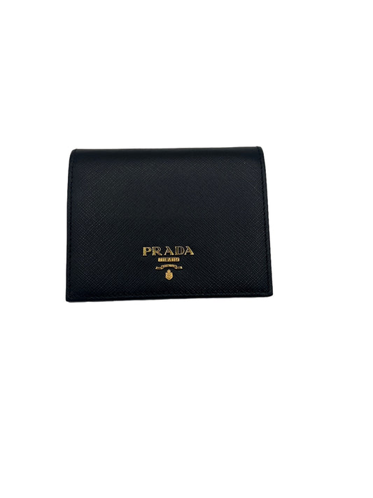 PRADA - Black Leather Bifold Wallet