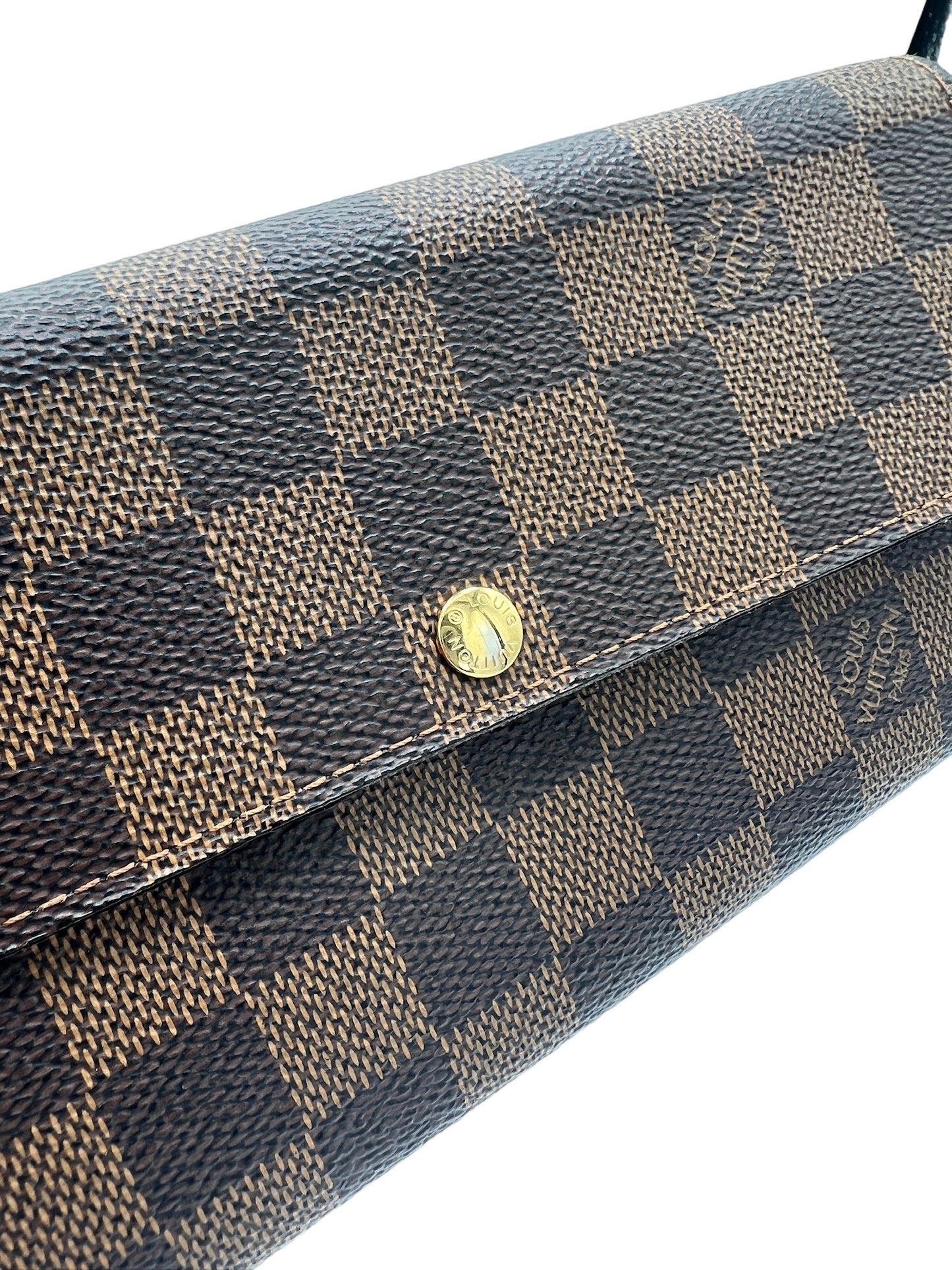 LOUIS VUITTON - Portefeuille Sara Ebene Damier Canvas Long Wallet