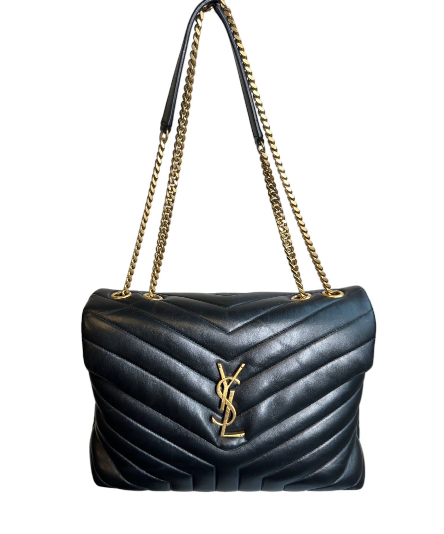 SAINT LAURENT - Black Loulou Medium