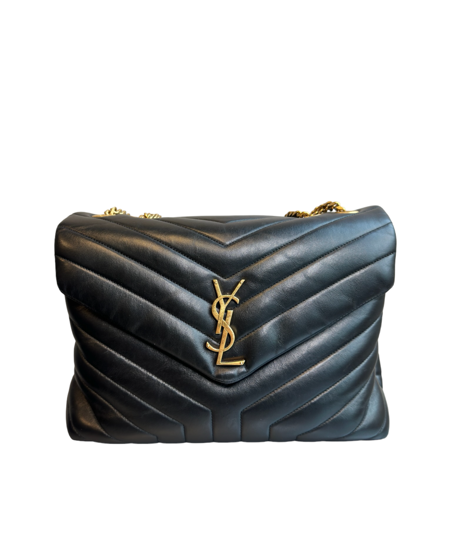 SAINT LAURENT - Black Loulou Medium