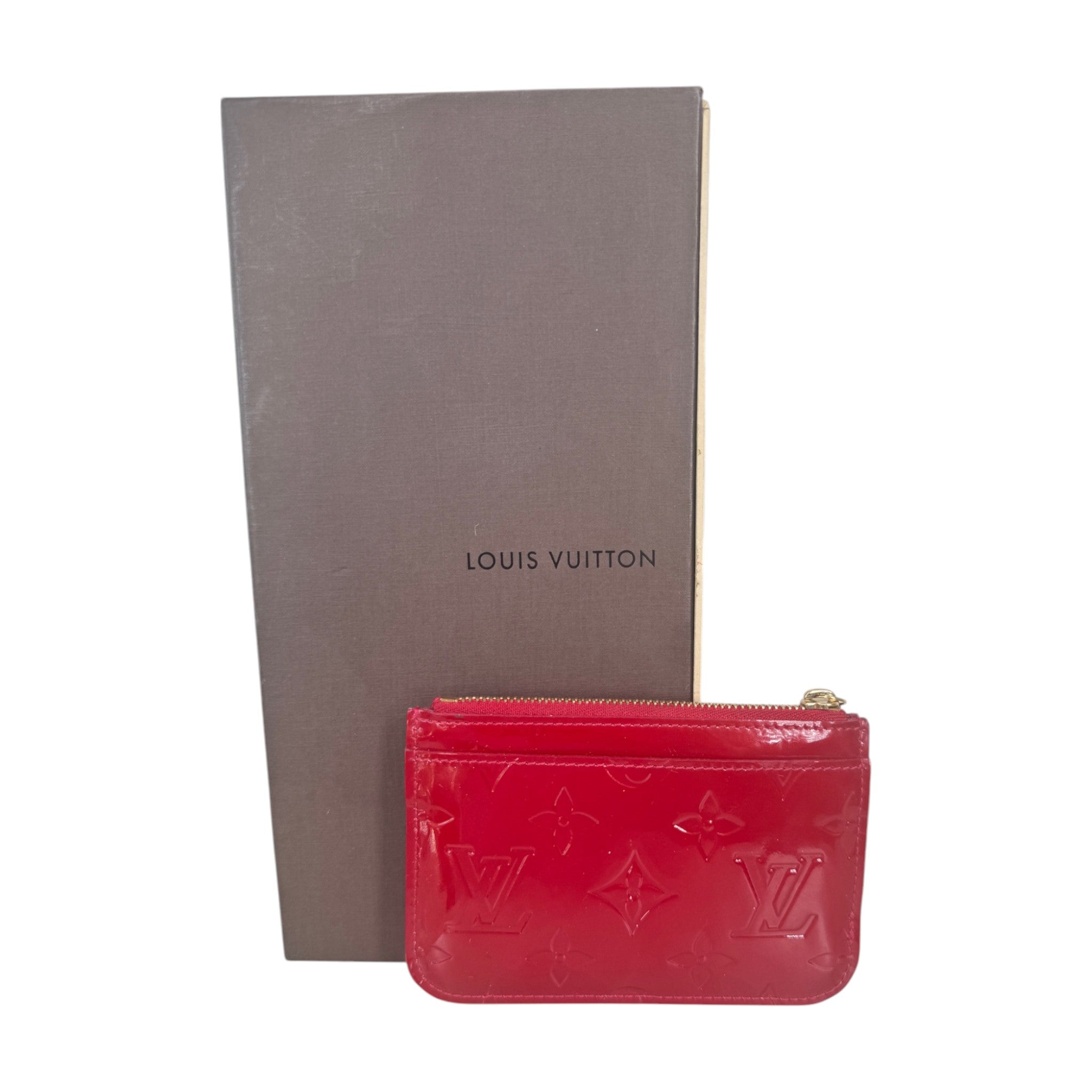 PRE-OWNED LV Red Vernis Coin Purse