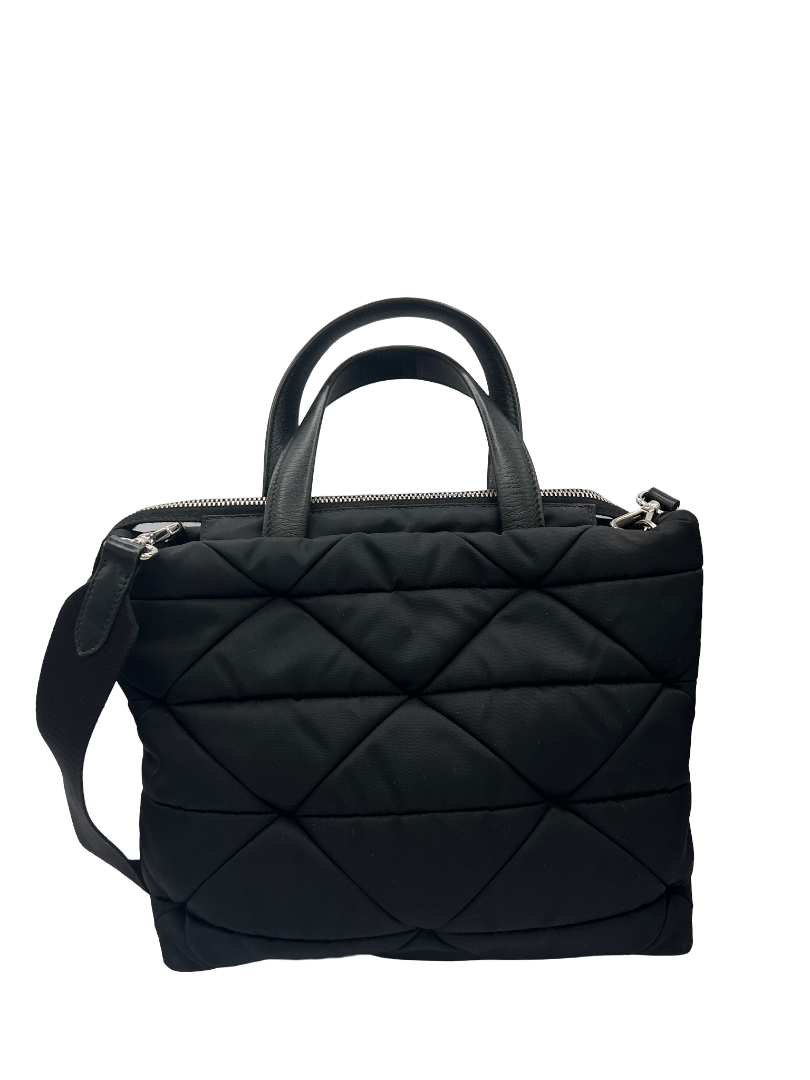 PRADA - Padded Tote Bag Quilted Re-Nylon with Leather Mini