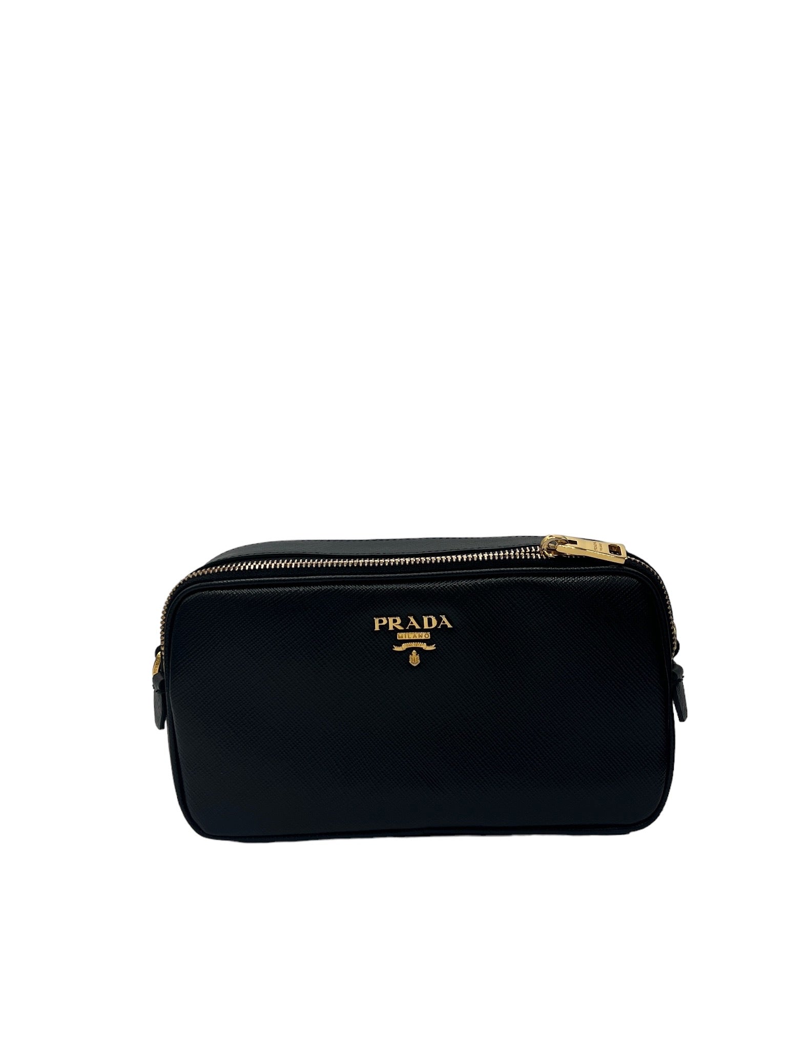 PRADA - Black Saffiano Leather Shoulder Bag