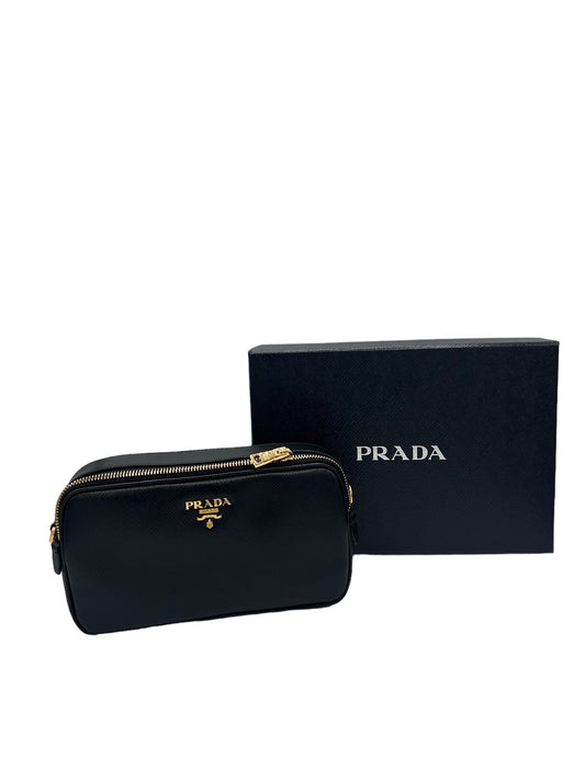 PRADA - Black Saffiano Leather Shoulder Bag