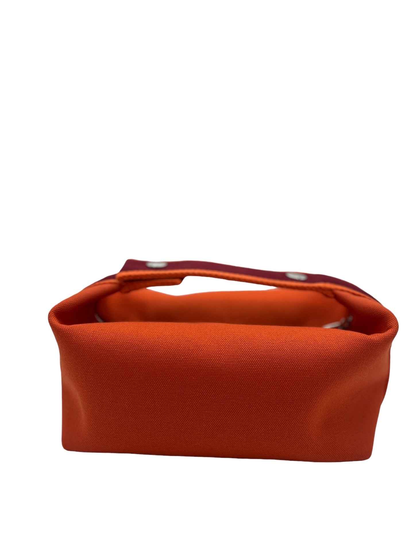 HERMES - Bride a Brac PM Orange Bordeaux Canvas Handbag