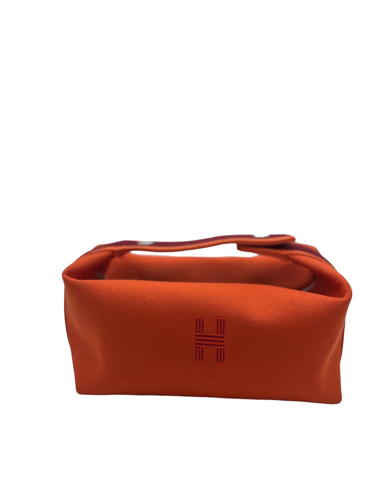 HERMES - Bride a Brac PM Orange Bordeaux Canvas Handbag