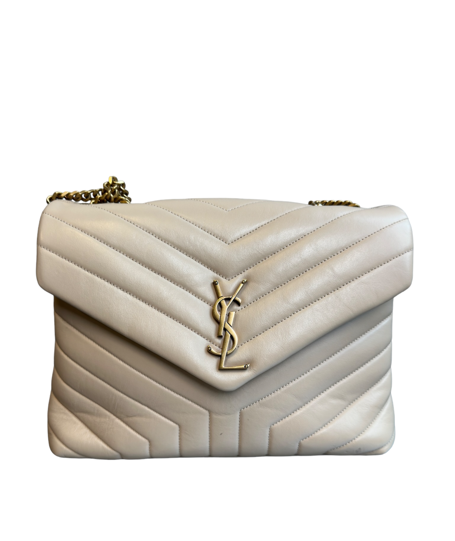 SAINT LAURENT - Loulou Beige Medium