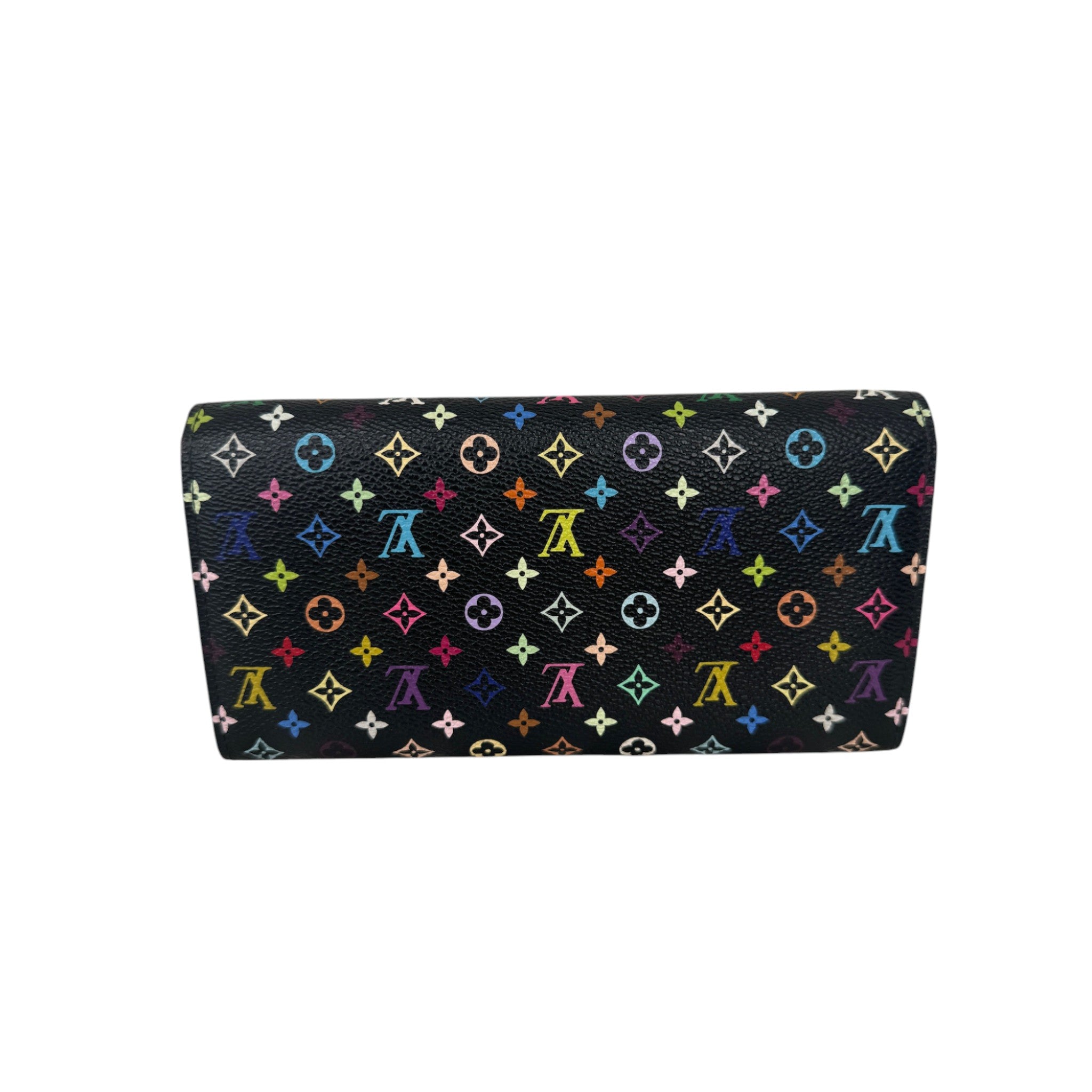 PRE-OWNED LV Murakami Multicolor Long Wallet